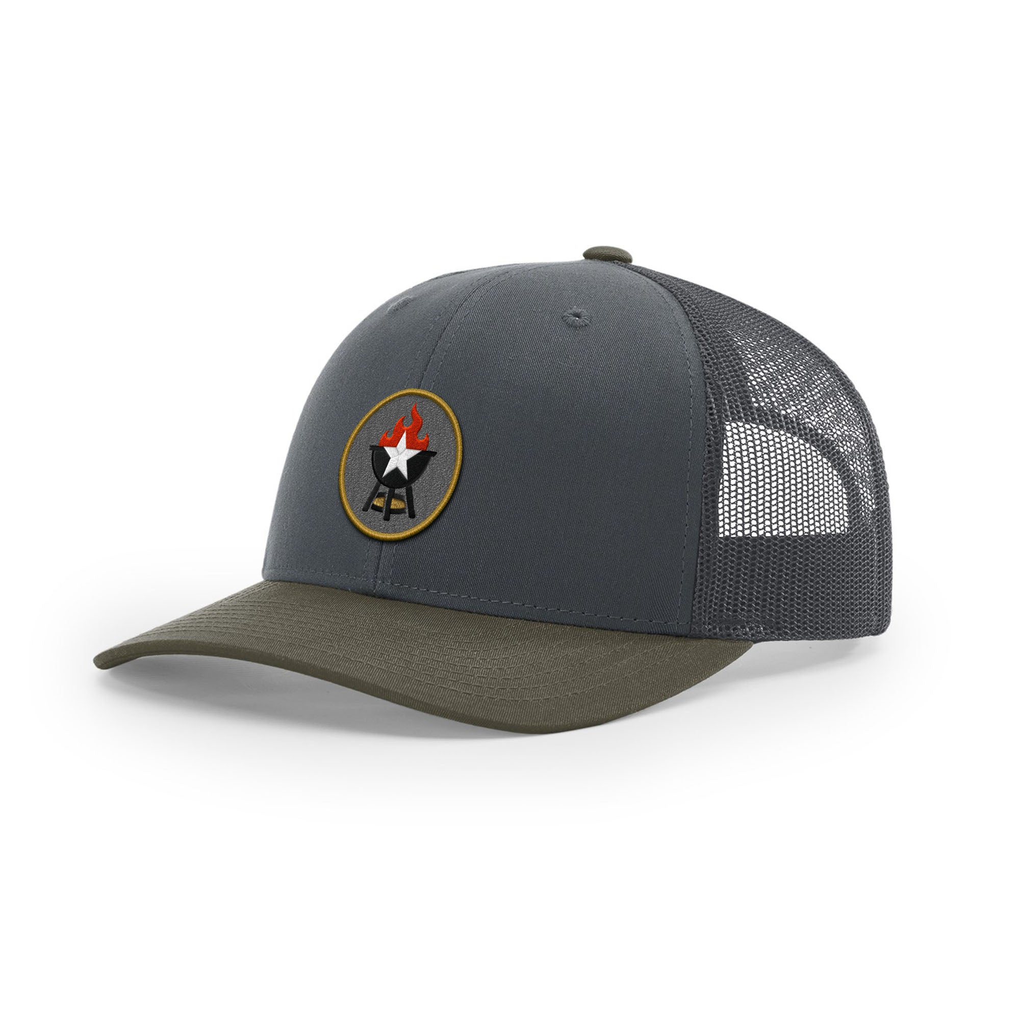 BBQ Grill Icon Trucker Hat - Gold | Backyard Republic™