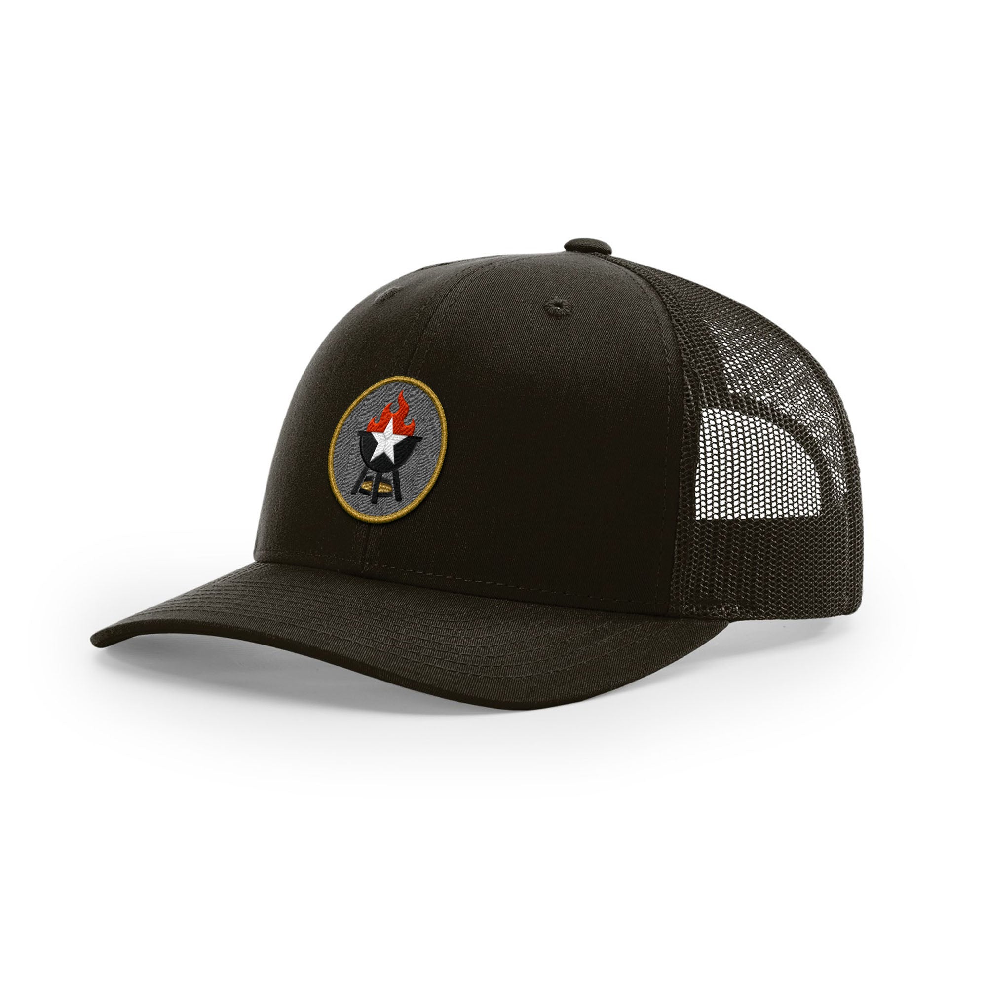 BBQ Grill Icon Trucker Hat - Gold | Backyard Republic™