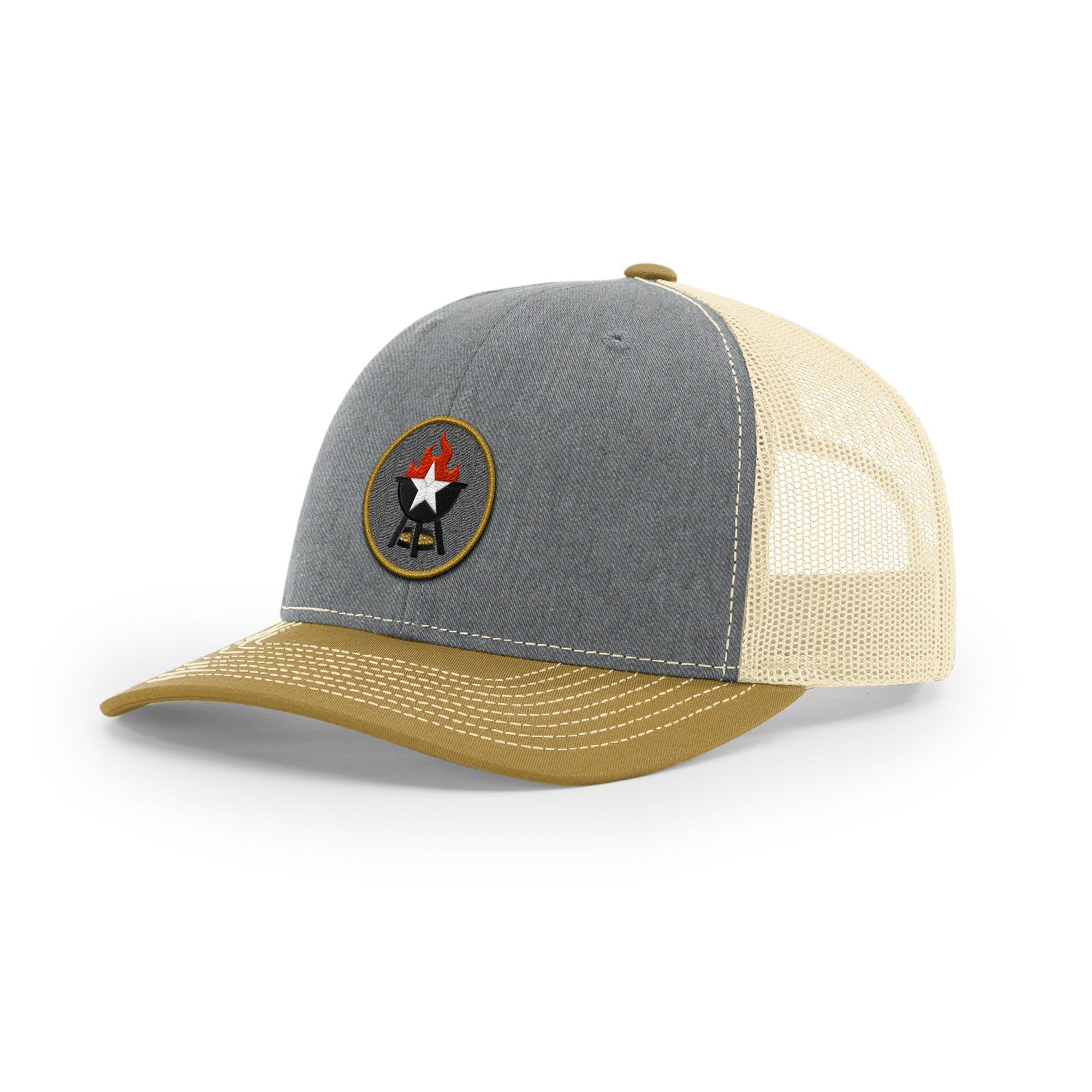 BBQ Grill Icon Trucker Hat - Gold | Backyard Republic™
