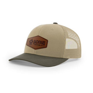 Backyard Republic Logo Trucker Hat - Leather | Backyard Republic™