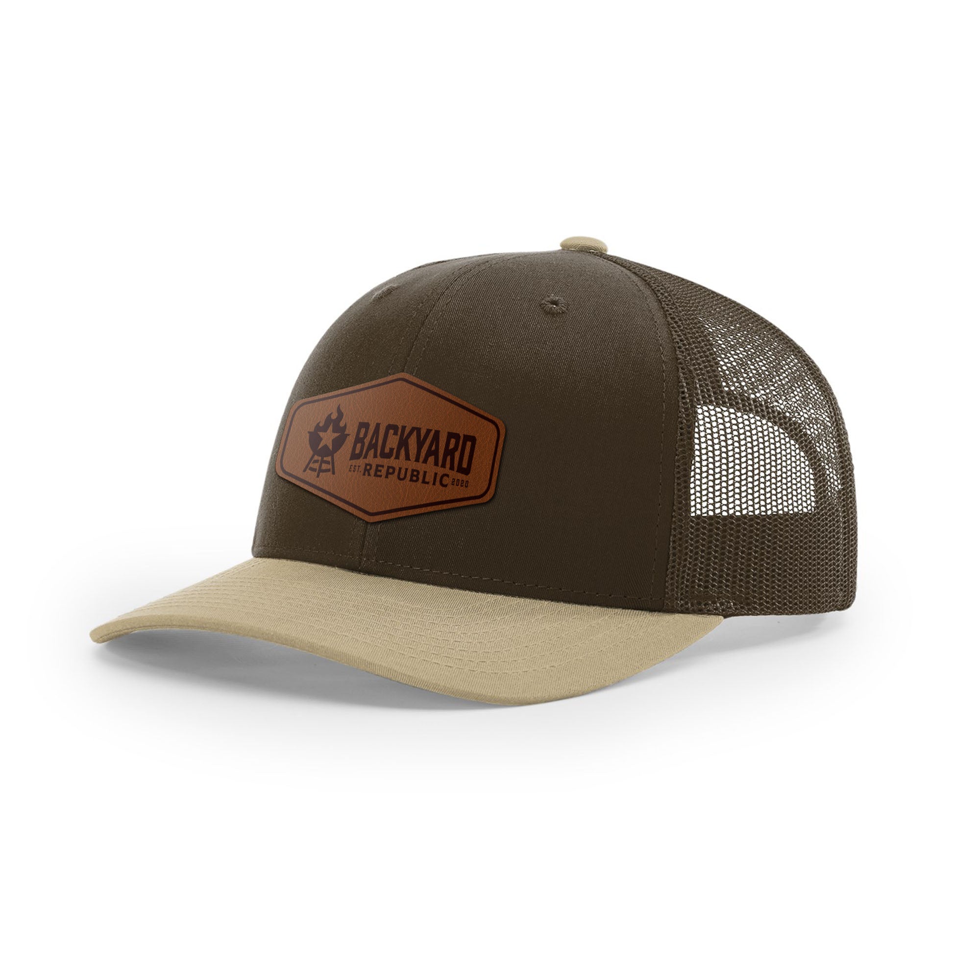 Backyard Republic Logo Trucker Hat - Leather | Backyard Republic™