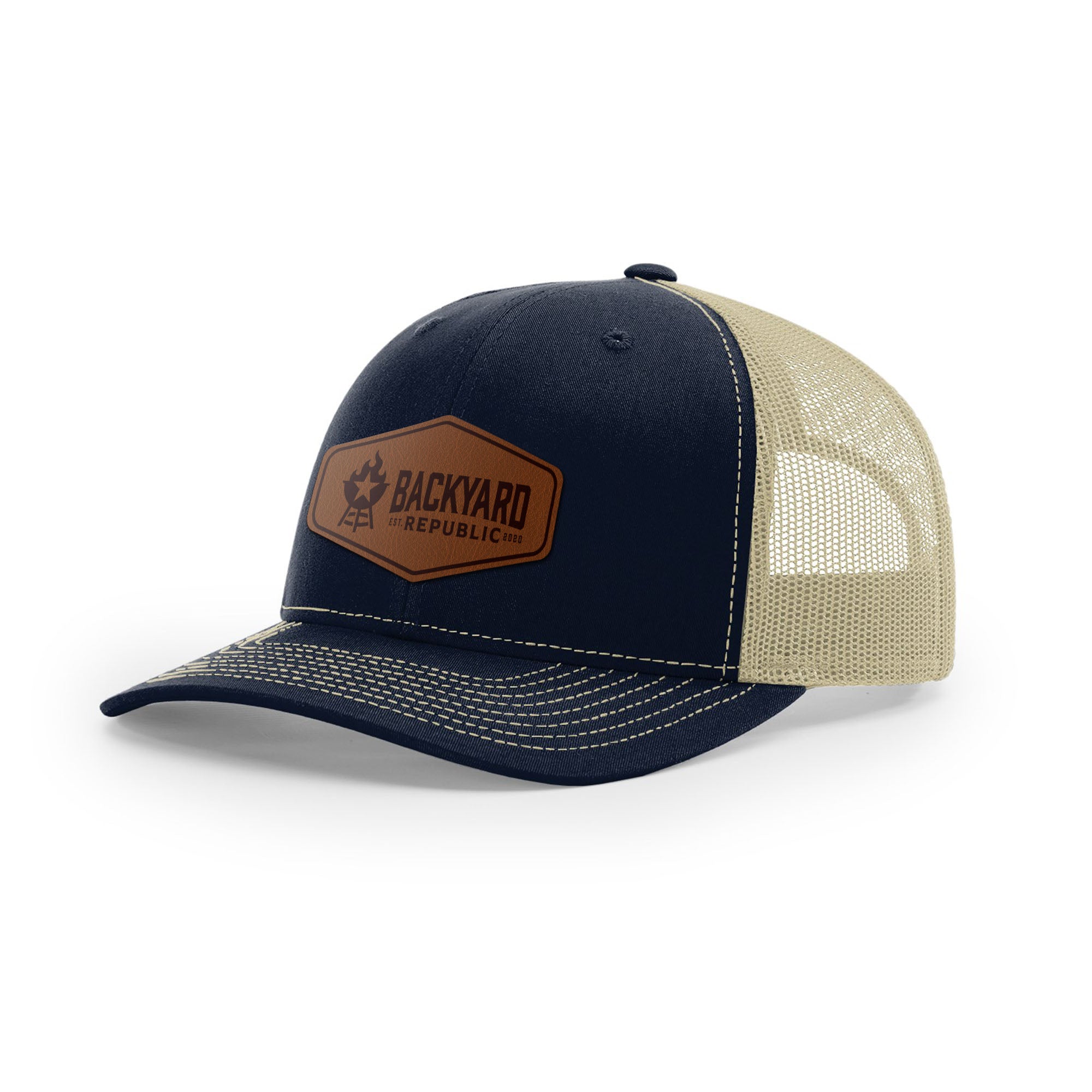 Backyard Republic Logo Trucker Hat - Leather | Backyard Republic™