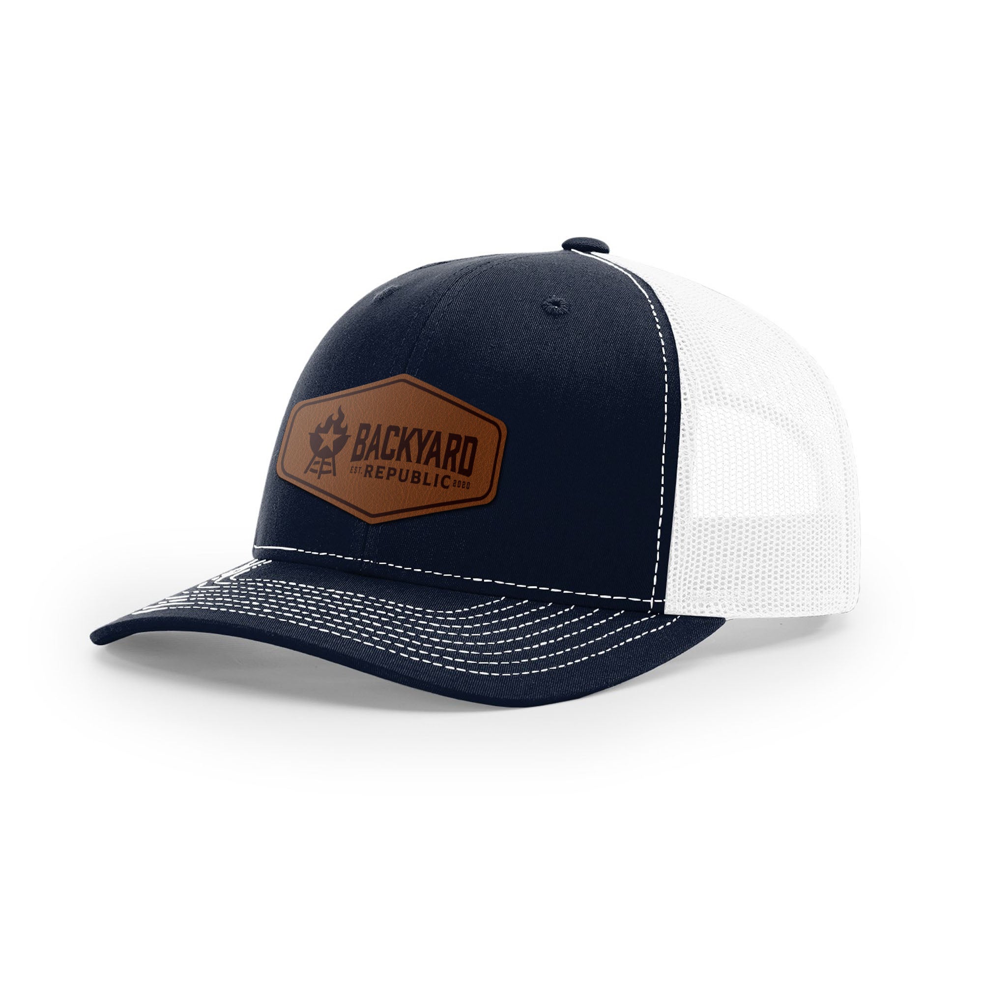 Backyard Republic Logo Trucker Hat - Leather | Backyard Republic™