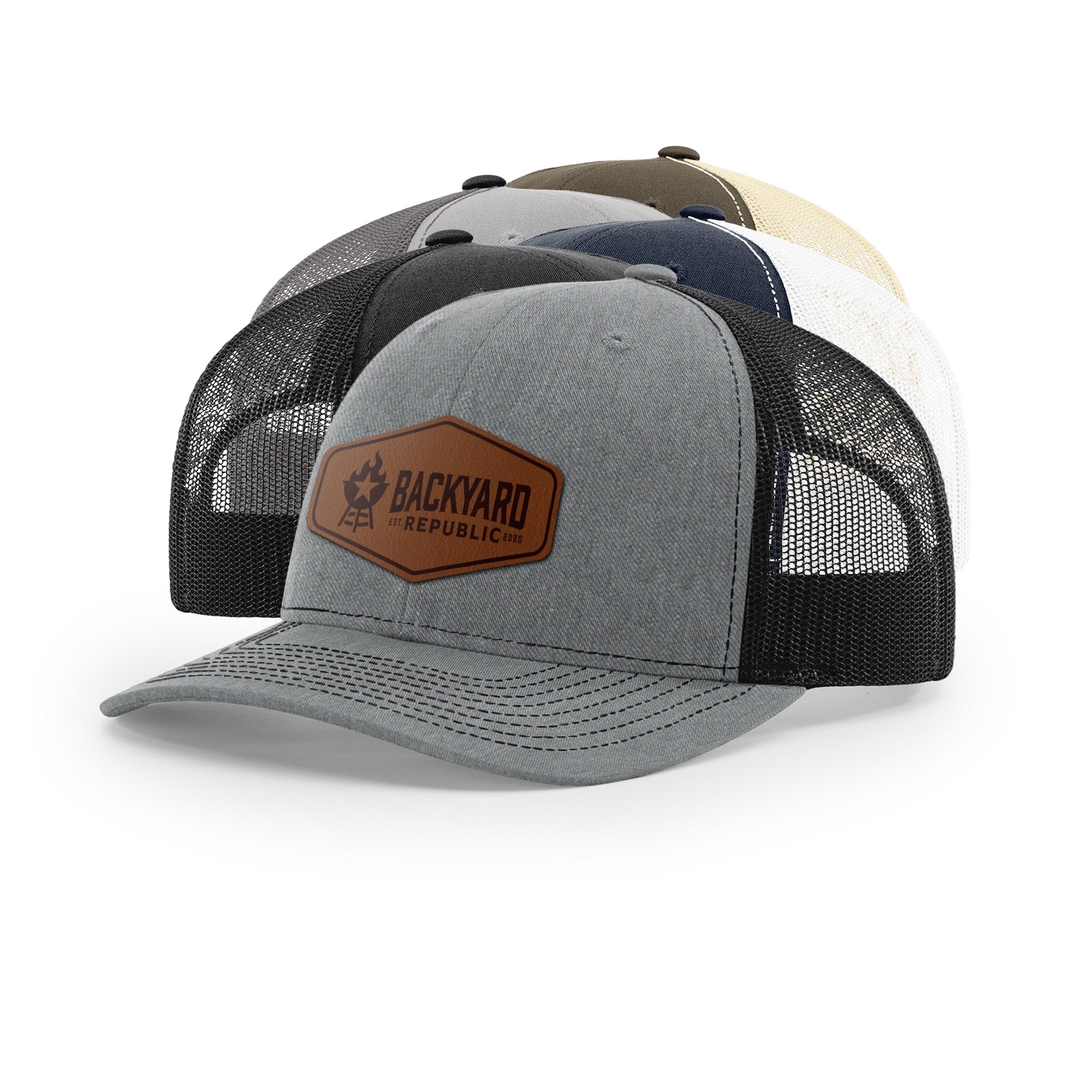 Backyard Republic Logo Trucker Hat - Leather | Backyard Republic™