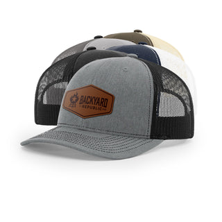 Backyard Republic Logo Trucker Hat - Leather | Backyard Republic™