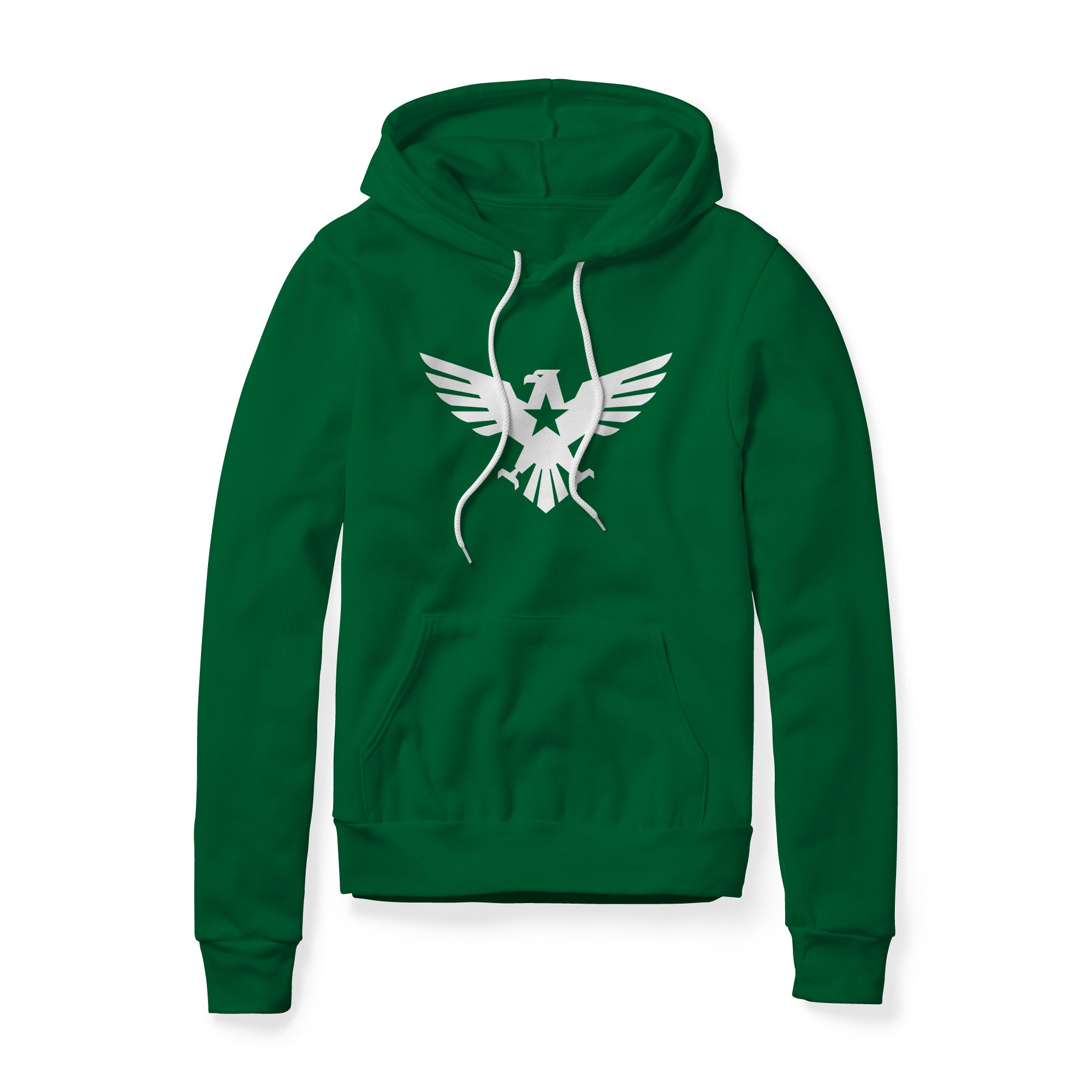 Eagle Icon Fleece Hoodie - White