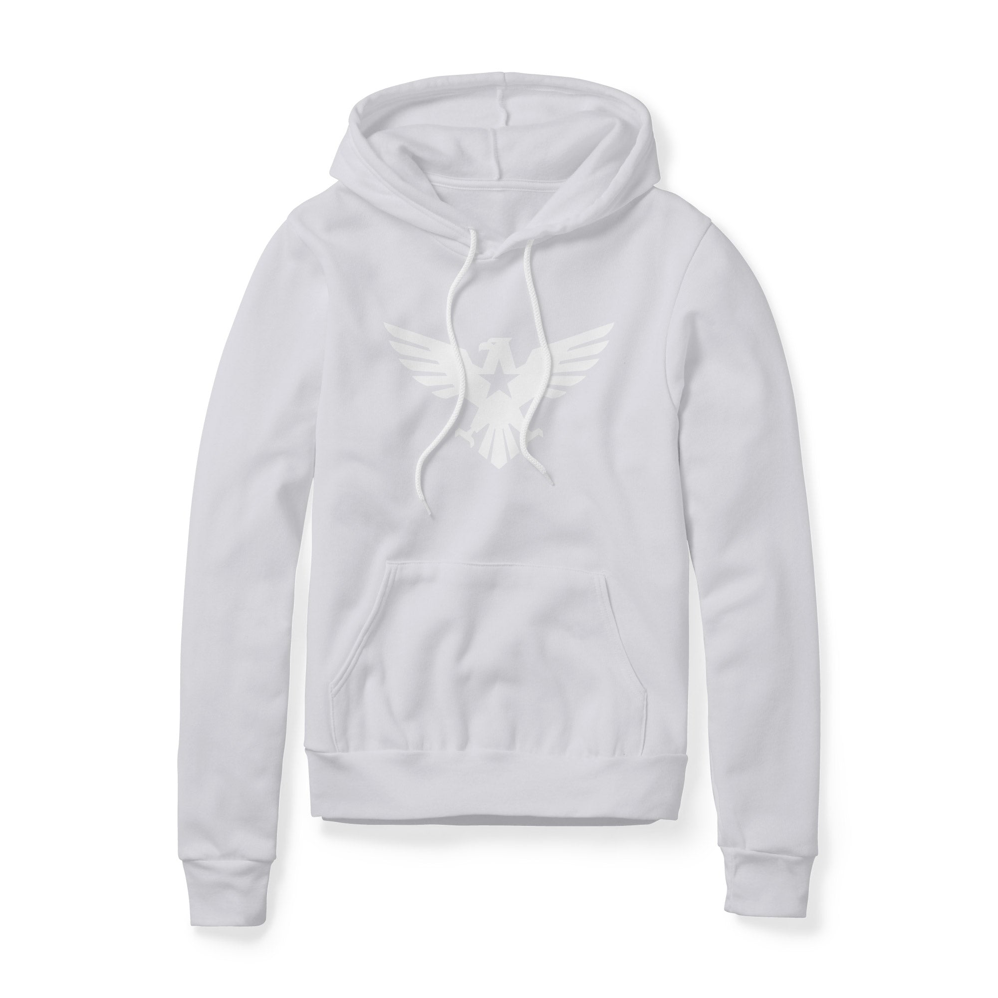 Eagle Icon Fleece Hoodie - White
