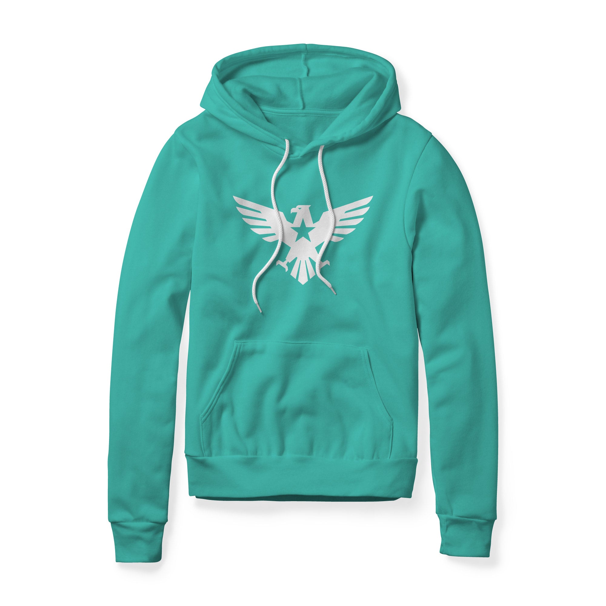 Eagle Icon Fleece Hoodie - White