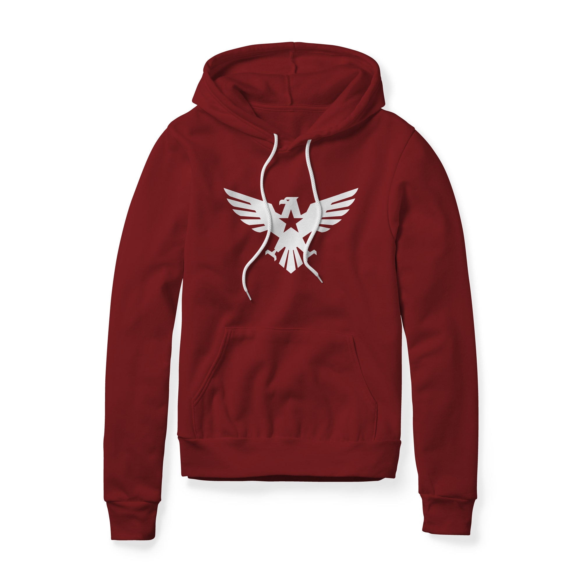 Eagle Icon Fleece Hoodie - White