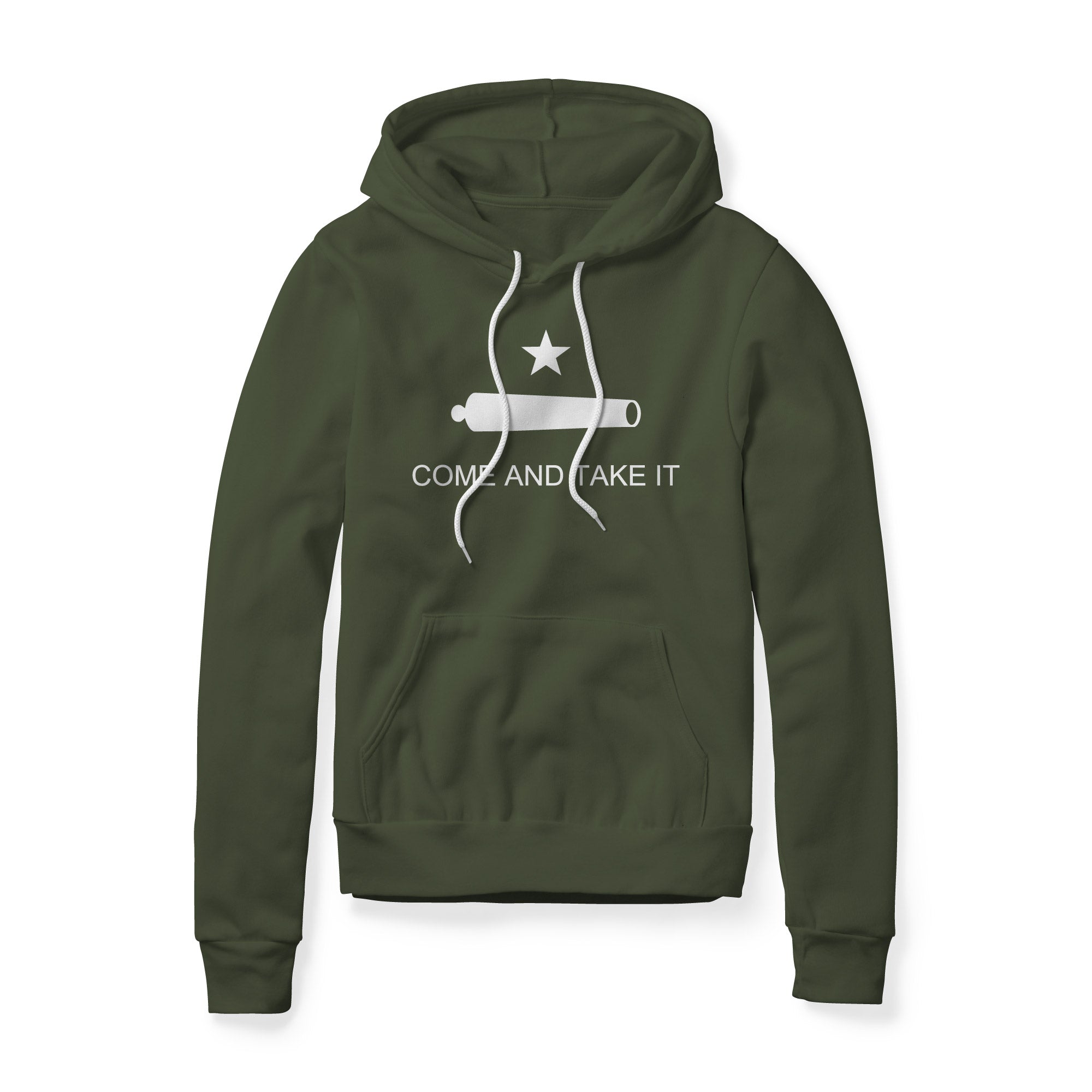 Come And Take It Cannon Fleece Hoodie - White