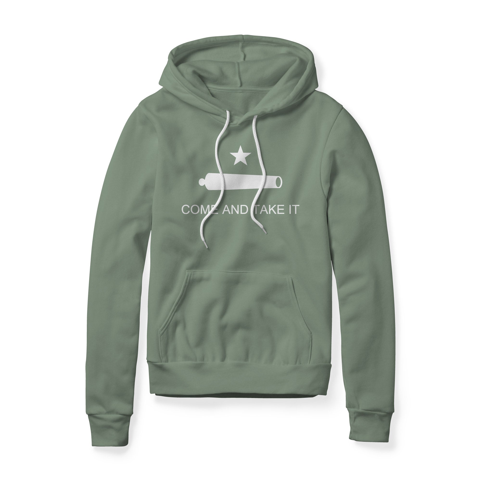 Come And Take It Cannon Fleece Hoodie - White