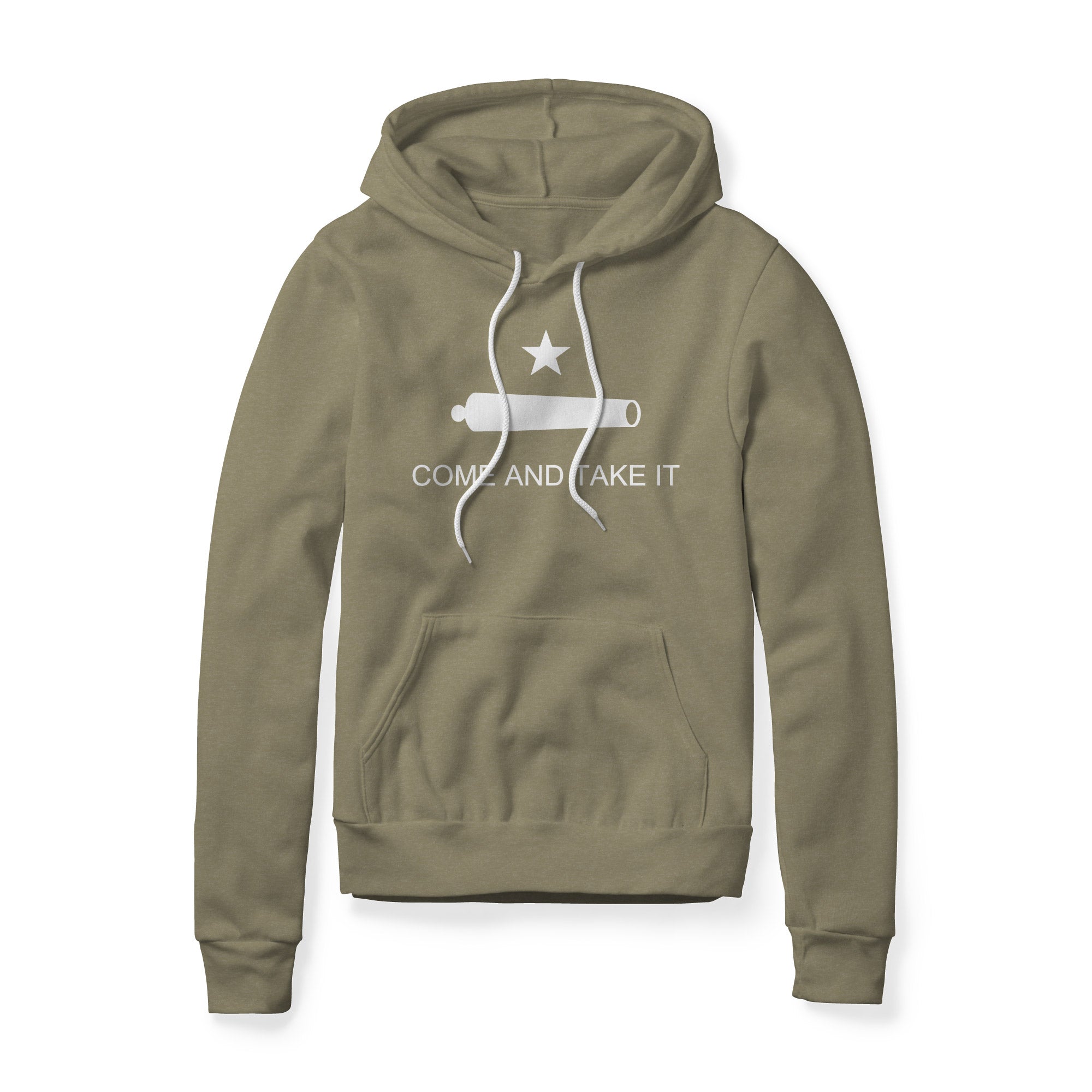Come And Take It Cannon Fleece Hoodie - White