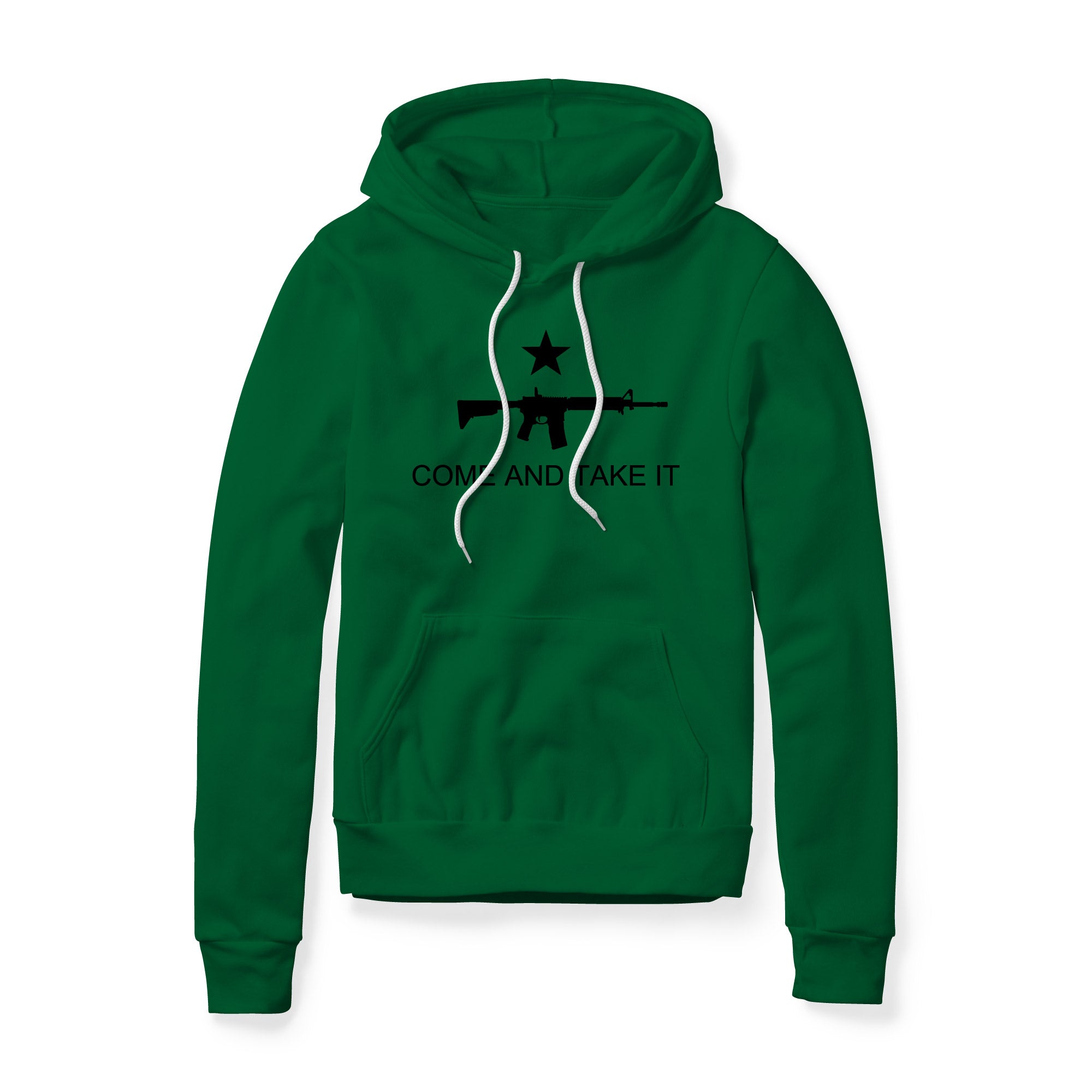 Come And Take It Rifle Fleece Hoodie - Black