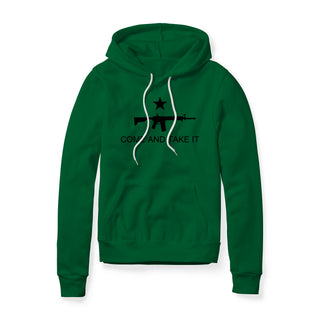 Come And Take It Rifle Fleece Hoodie - Black