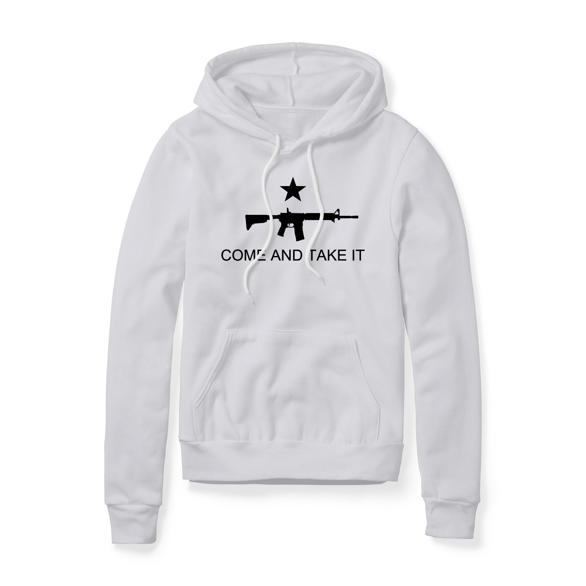 Come And Take It Rifle Fleece Hoodie - Black