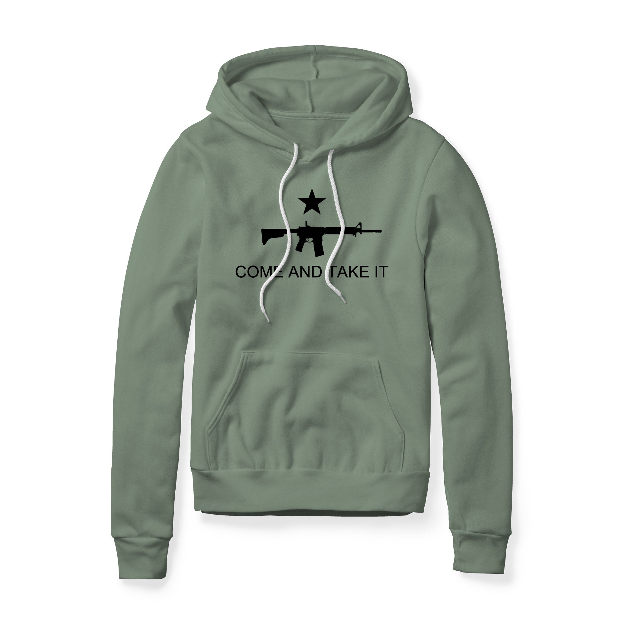 Come And Take It Rifle Fleece Hoodie - Black