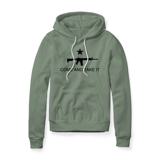 Come And Take It Rifle Fleece Hoodie - Black