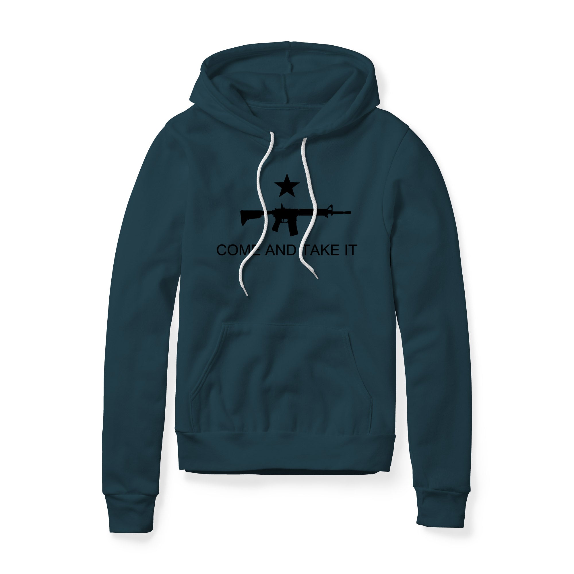 Come And Take It Rifle Fleece Hoodie - Black