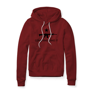 Come And Take It Rifle Fleece Hoodie - Black