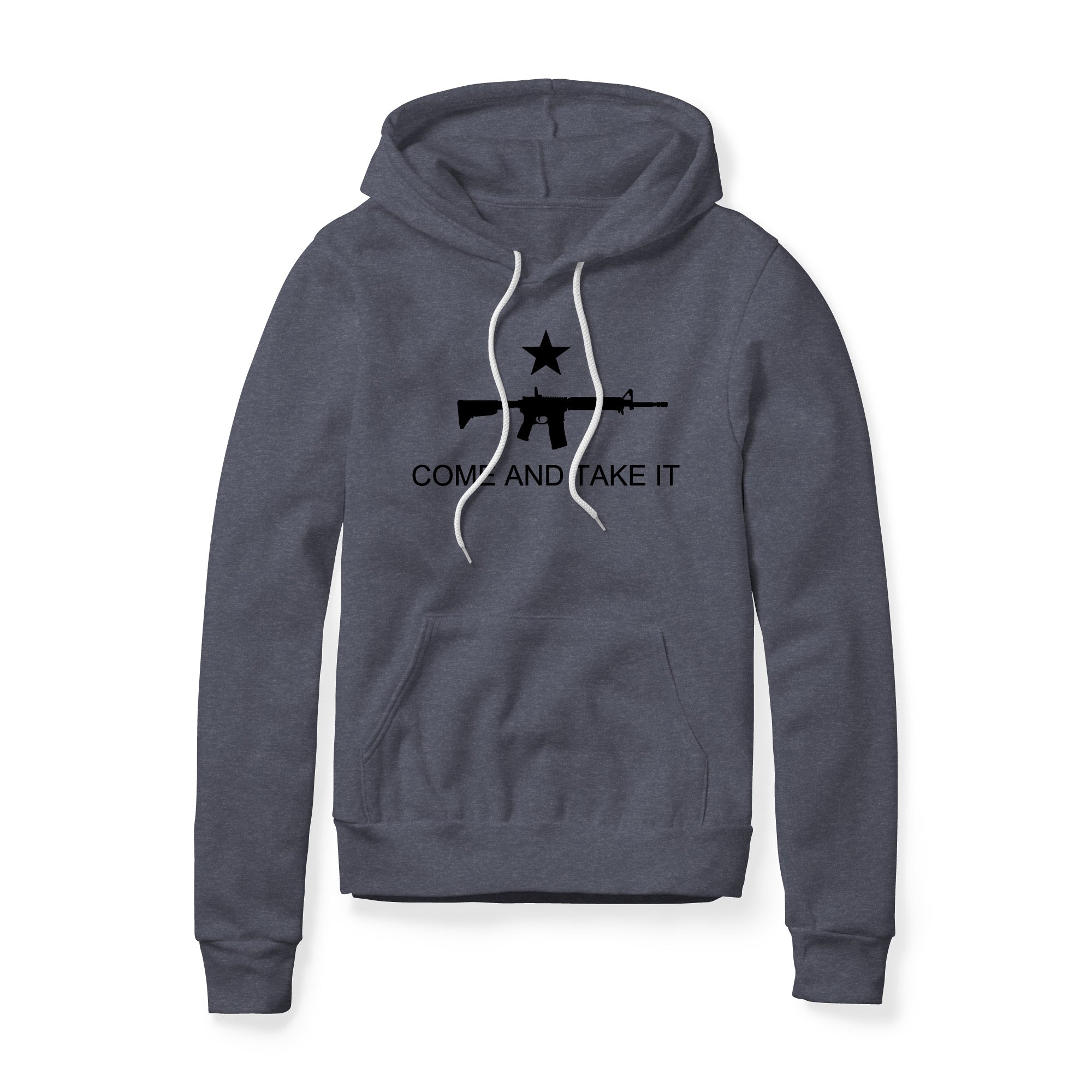 Come And Take It Rifle Fleece Hoodie - Black