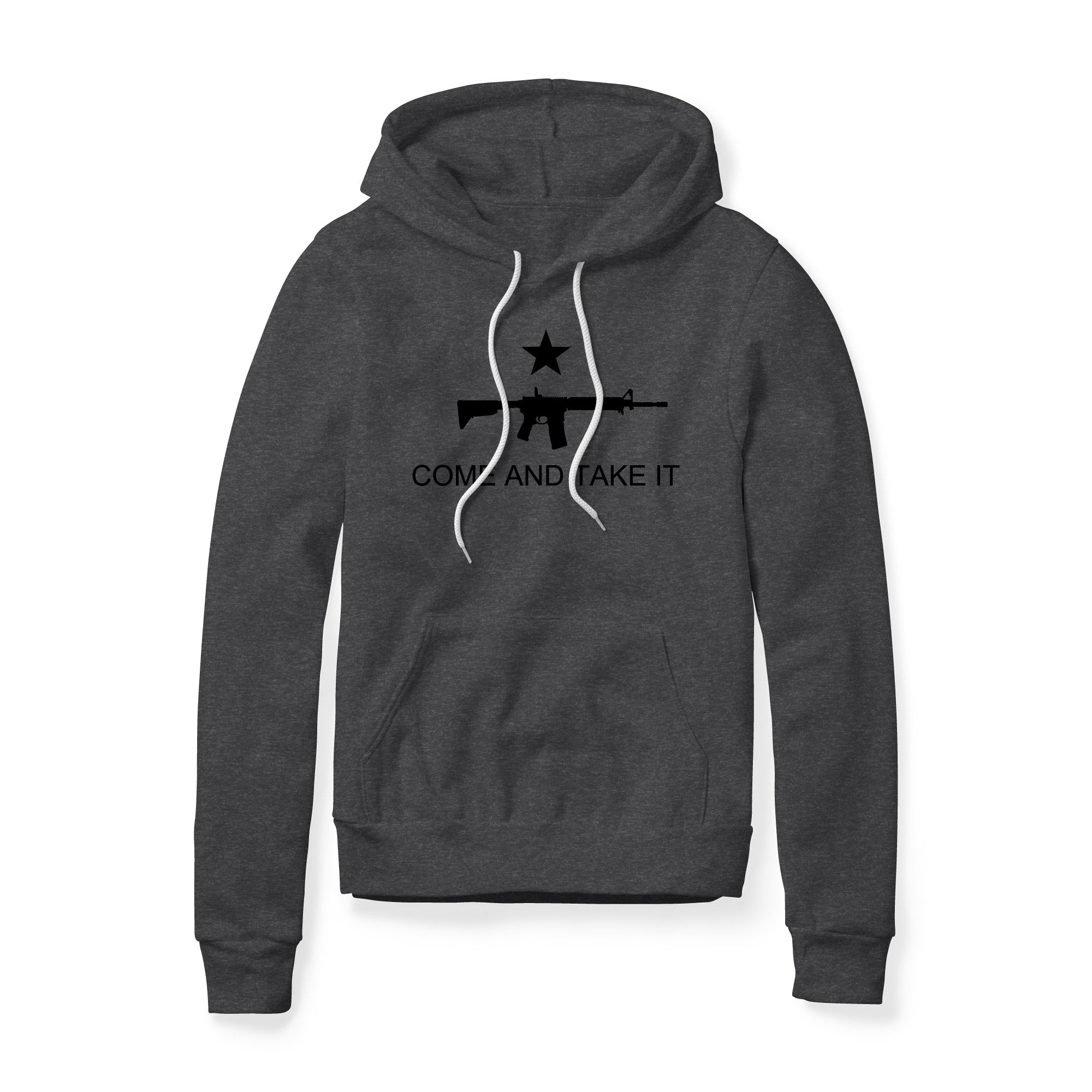 Come And Take It Rifle Fleece Hoodie - Black