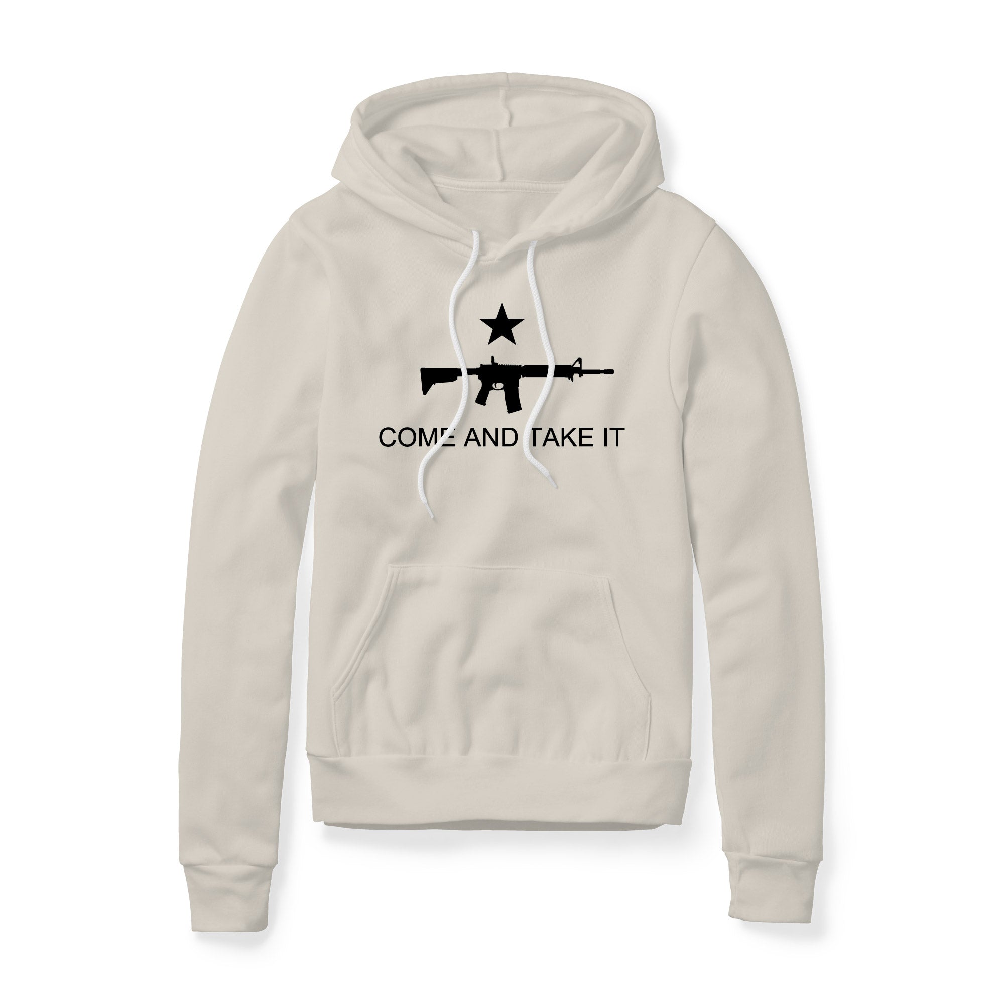 Come And Take It Rifle Fleece Hoodie - Black