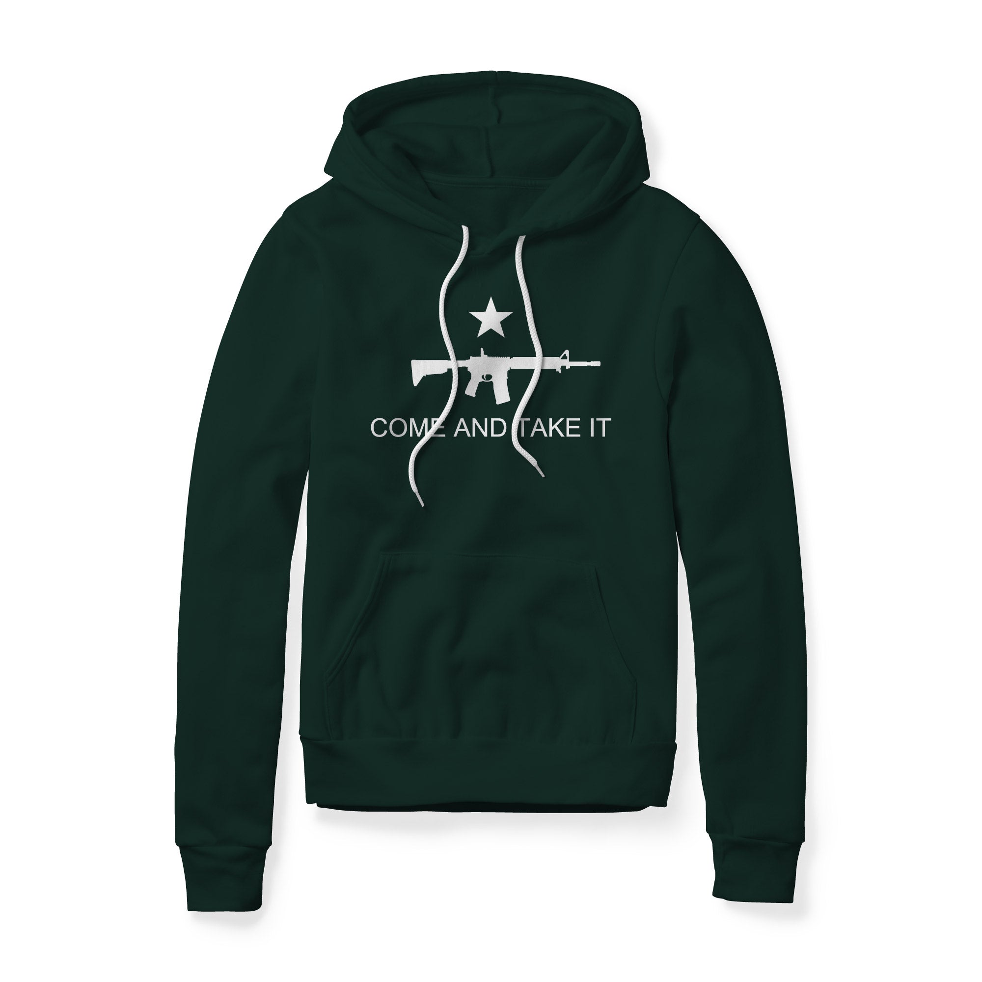 Come And Take It Rifle Fleece Hoodie - White