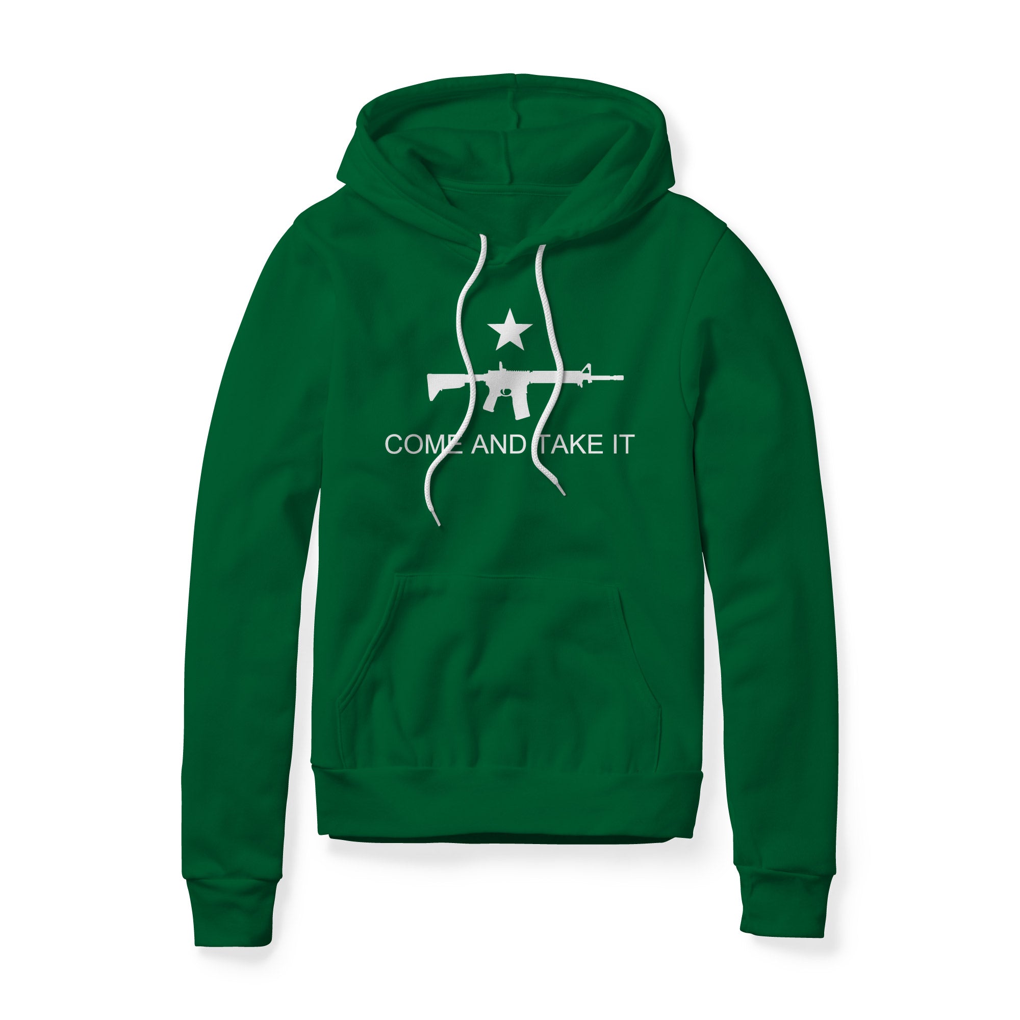 Come And Take It Rifle Fleece Hoodie - White