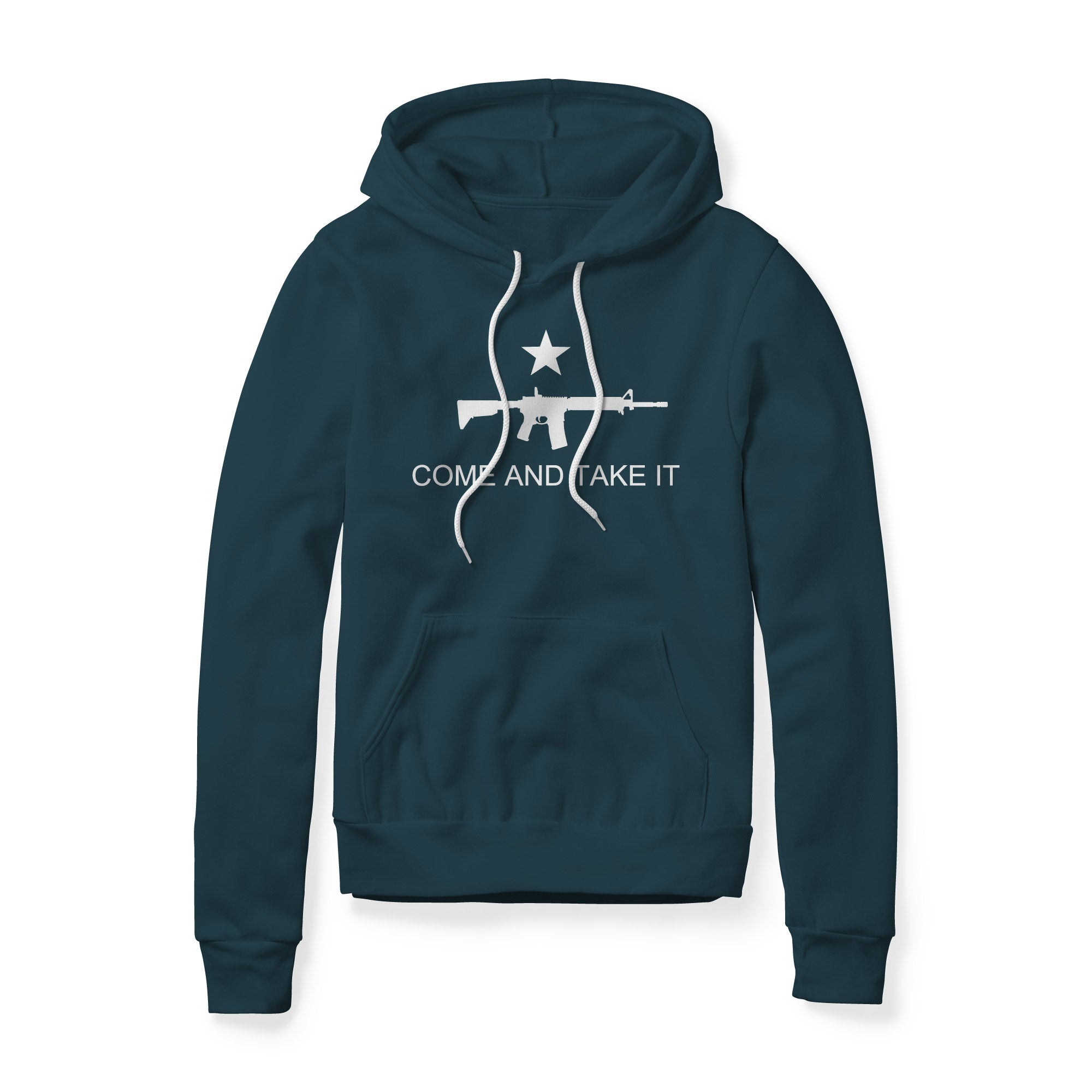 Come And Take It Rifle Fleece Hoodie - White