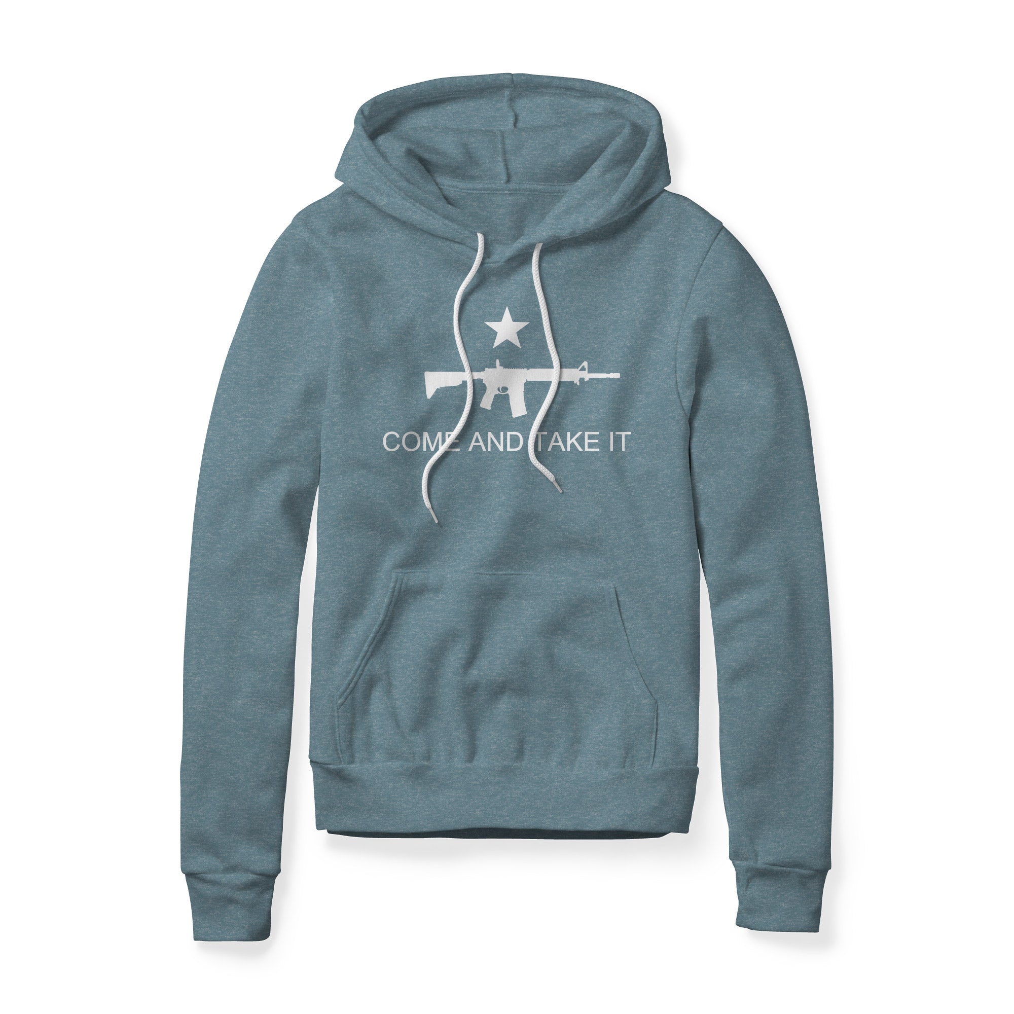 Come And Take It Rifle Fleece Hoodie - White