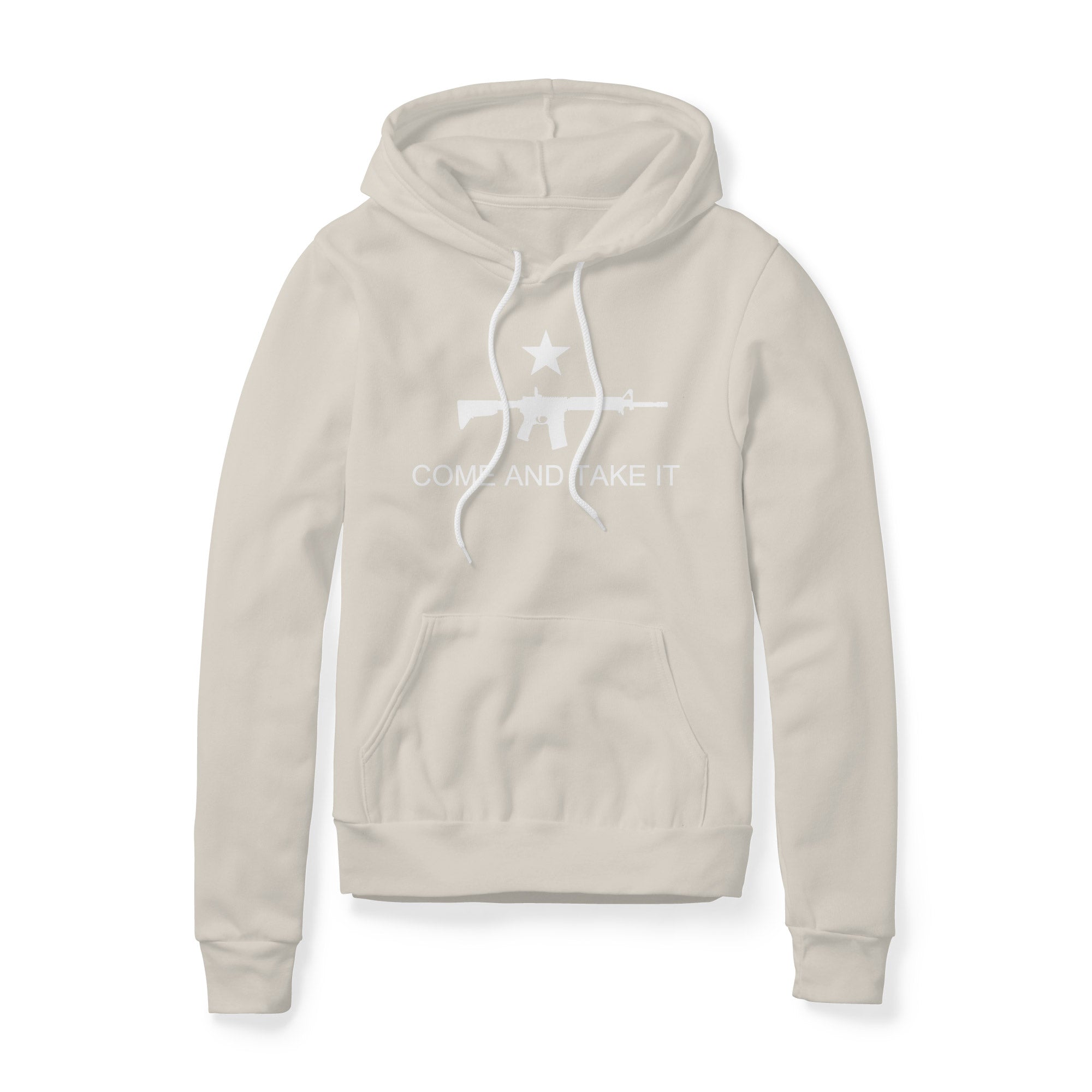 Come And Take It Rifle Fleece Hoodie - White