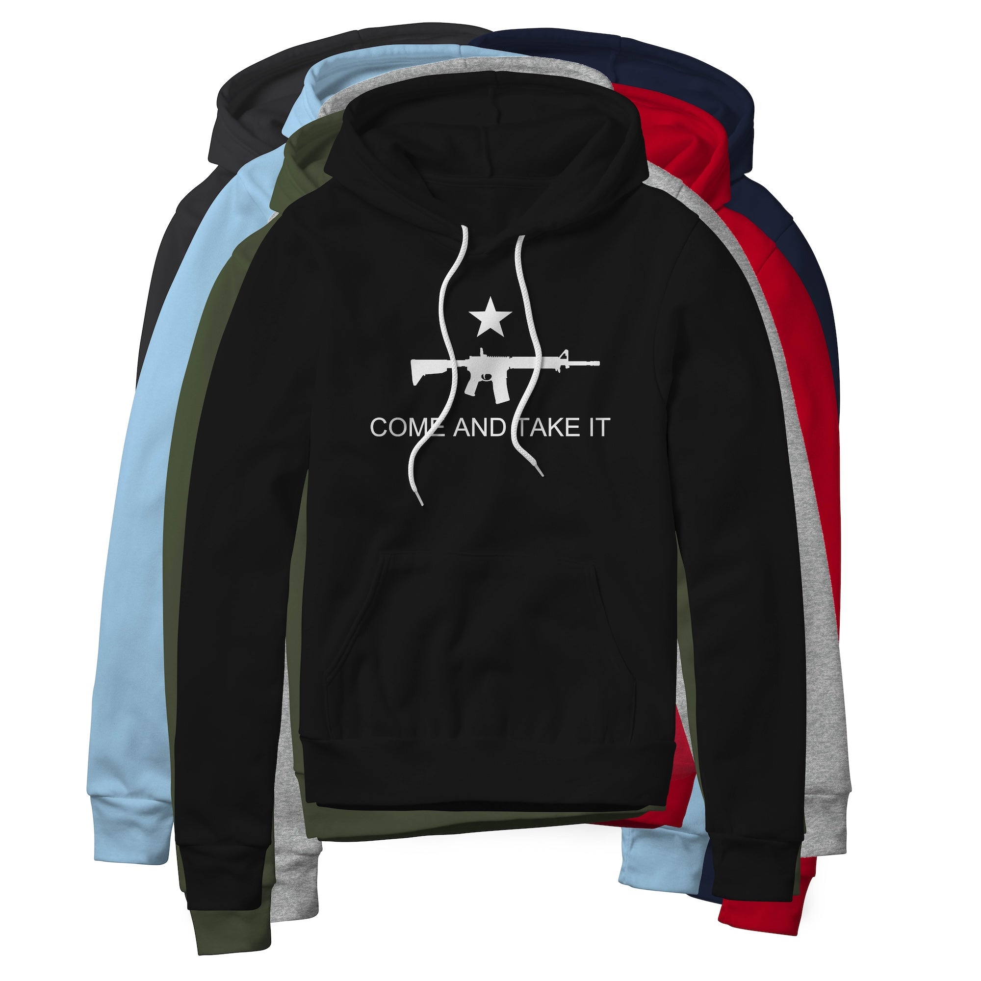 Come And Take It Rifle Fleece Hoodie - White