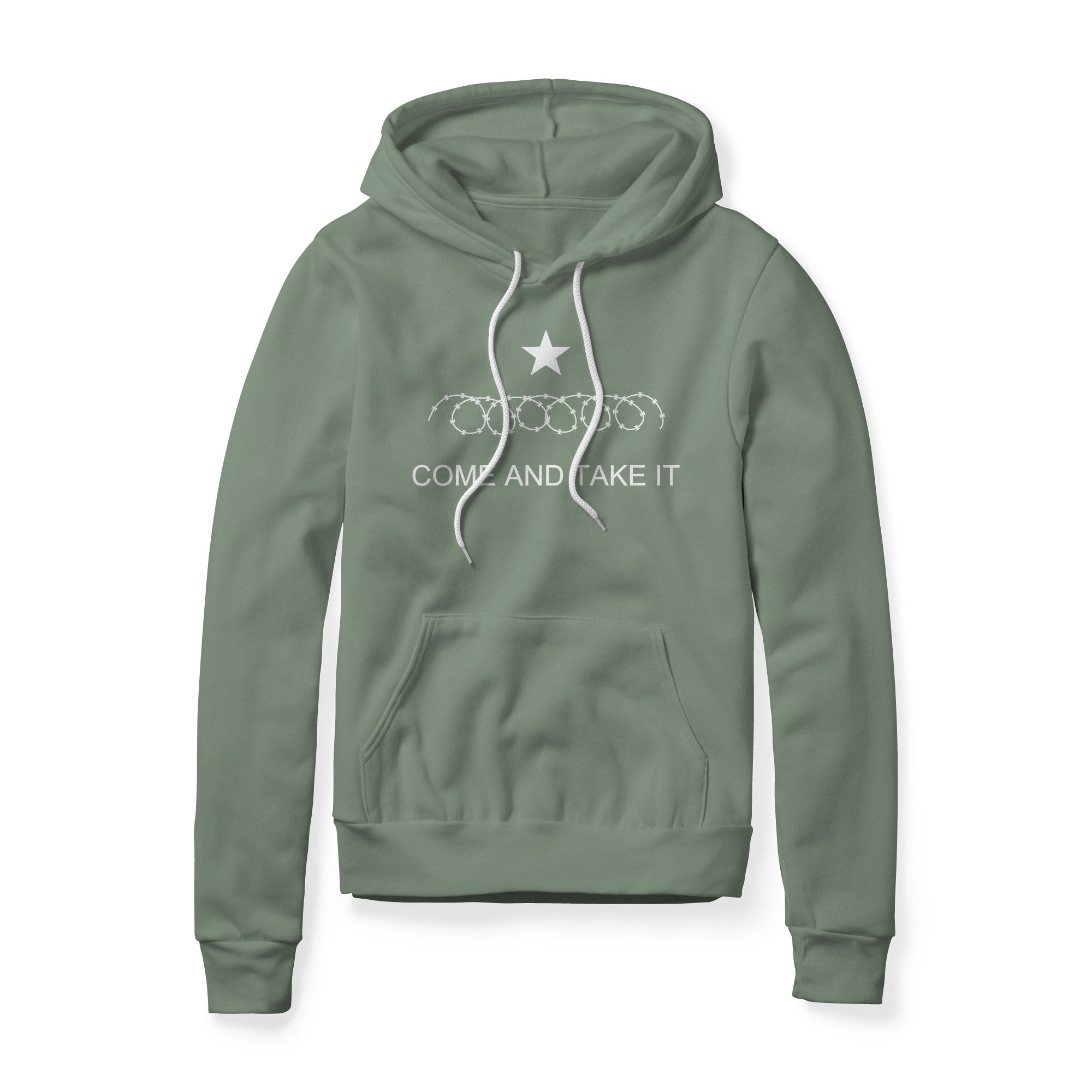 Come And Take It Razor Wire Fleece Hoodie - White