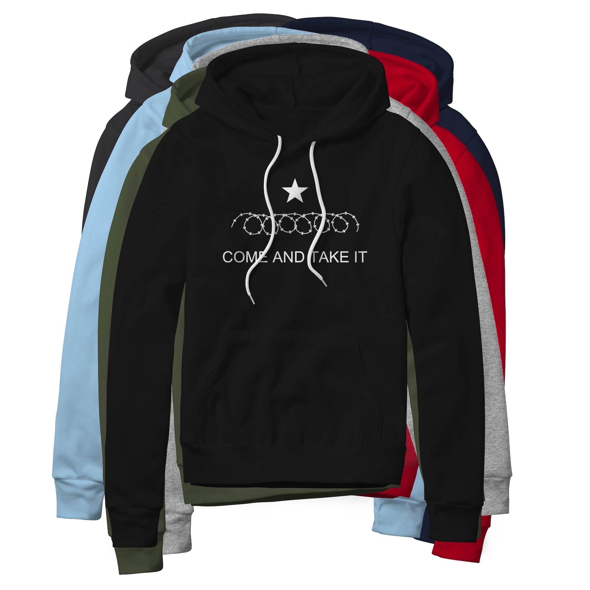 Come And Take It Razor Wire Fleece Hoodie - White
