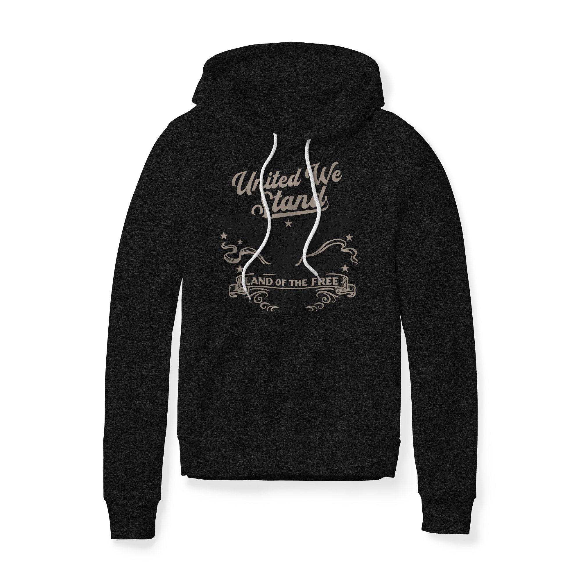 United We Stand Eagle Fleece Hoodie - Black
