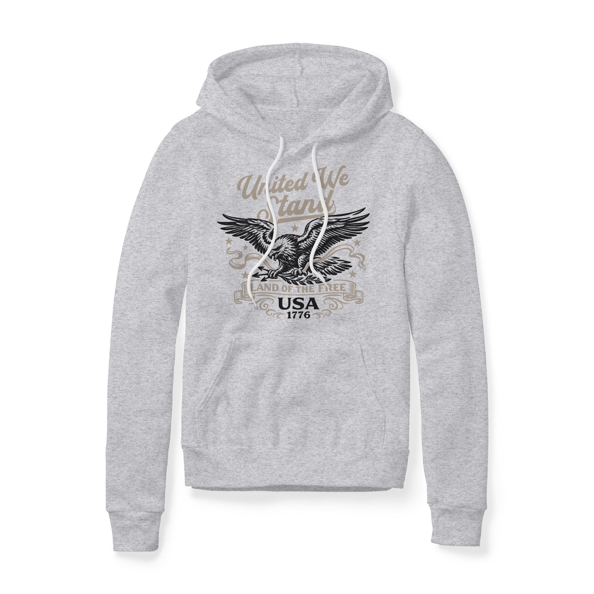 United We Stand Eagle Fleece Hoodie - Black