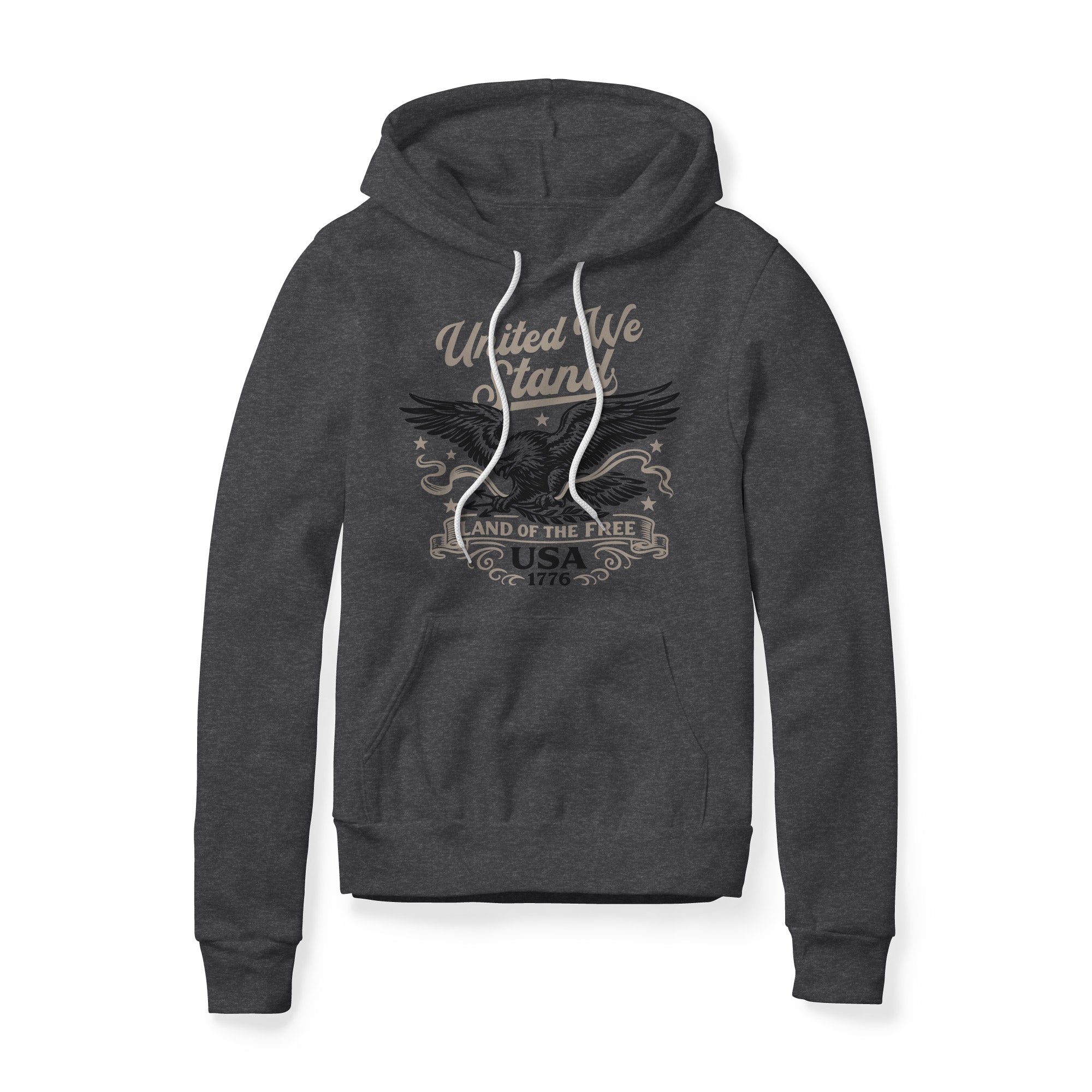 United We Stand Eagle Fleece Hoodie - Black
