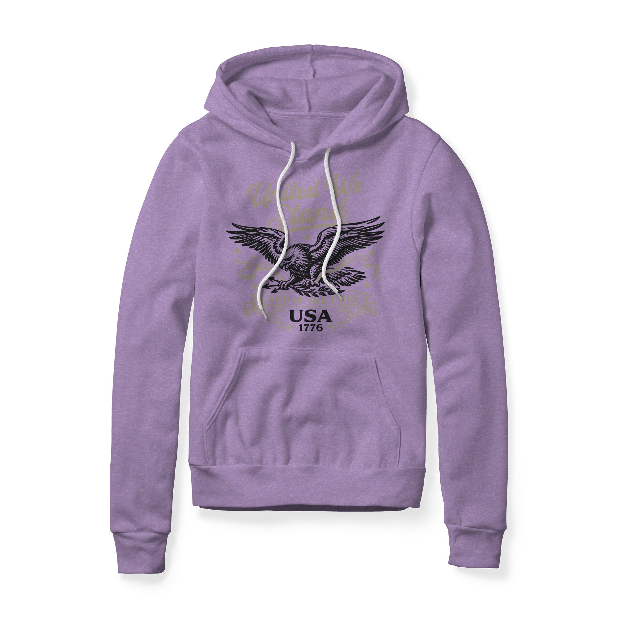 United We Stand Eagle Fleece Hoodie - Black