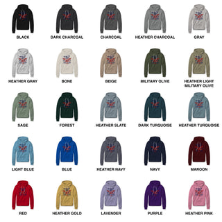 United We Stand Eagle Hoodie - Red | Ballistic Republic™
