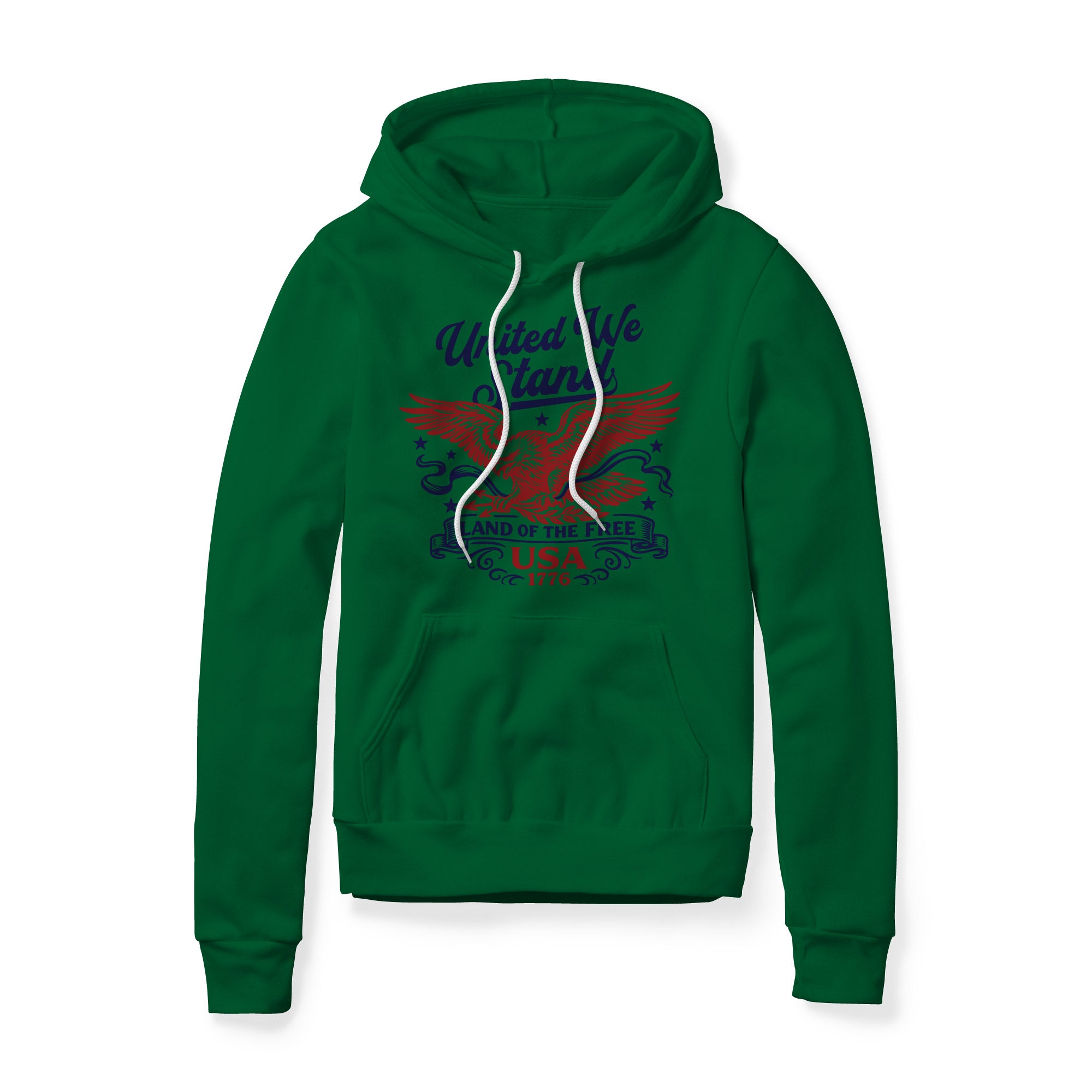 United We Stand Eagle Fleece Hoodie - Red