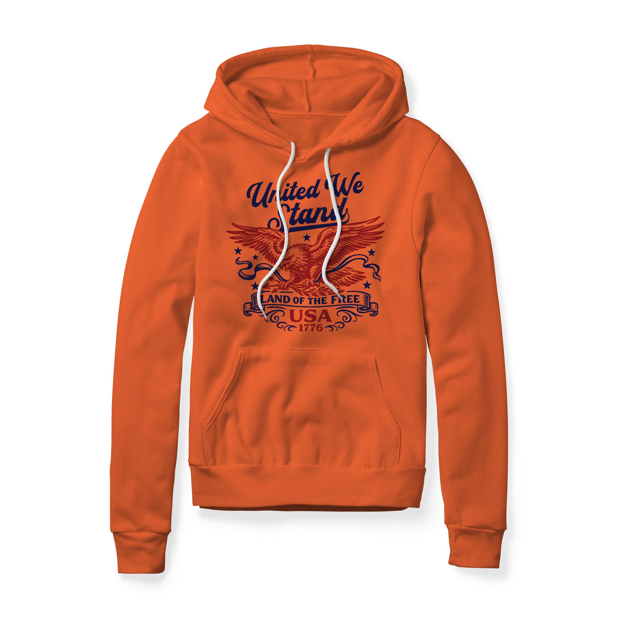 United We Stand Eagle Fleece Hoodie - Red