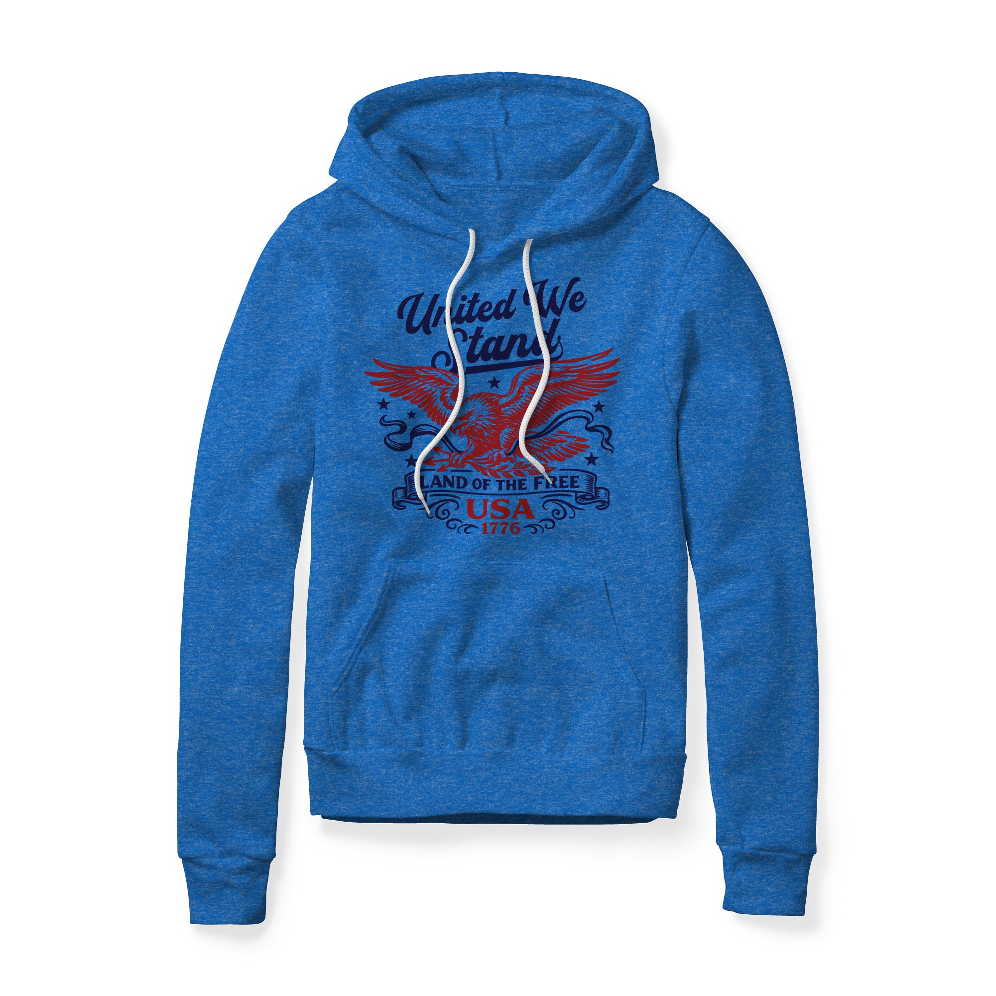 United We Stand Eagle Fleece Hoodie - Red