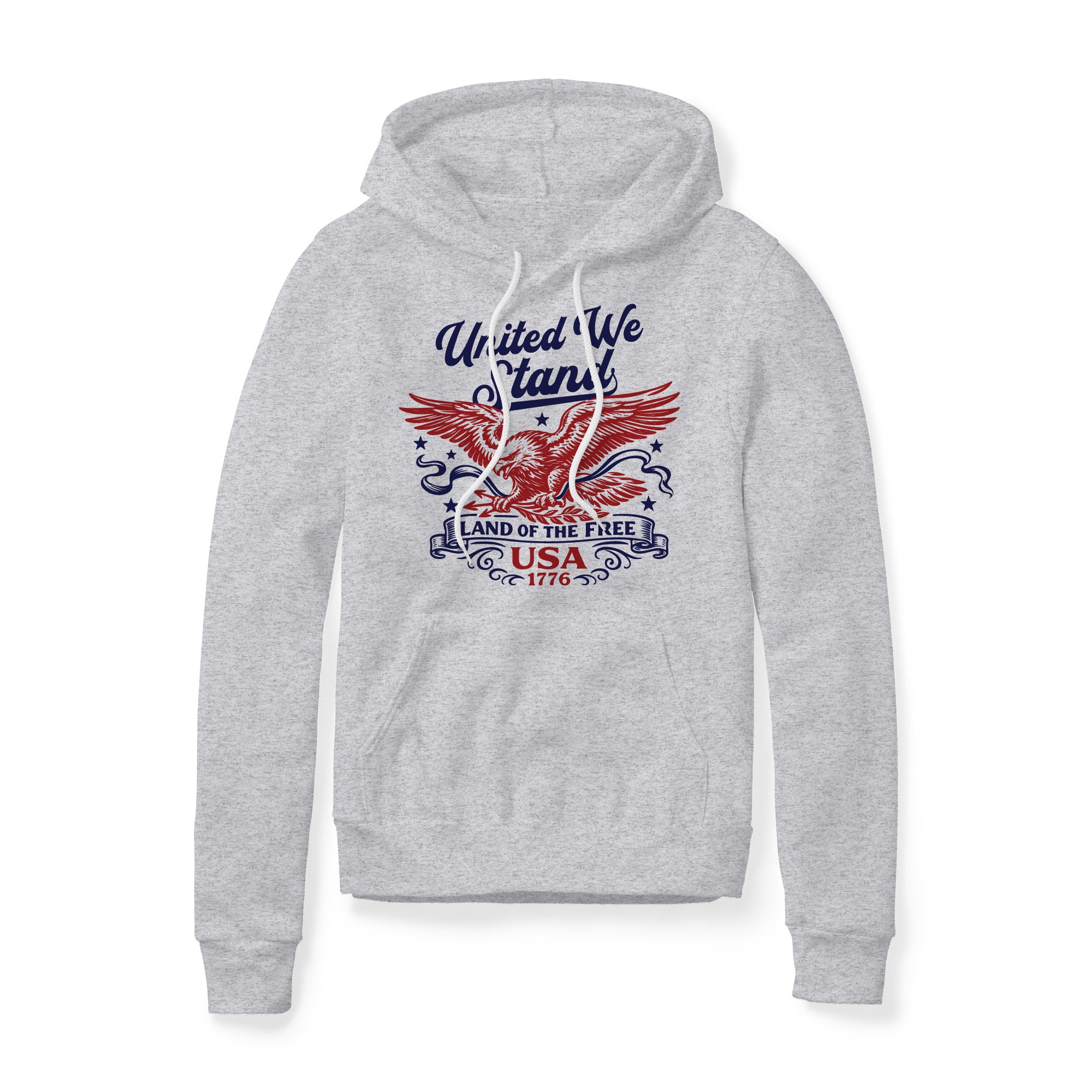 United We Stand Eagle Fleece Hoodie - Red