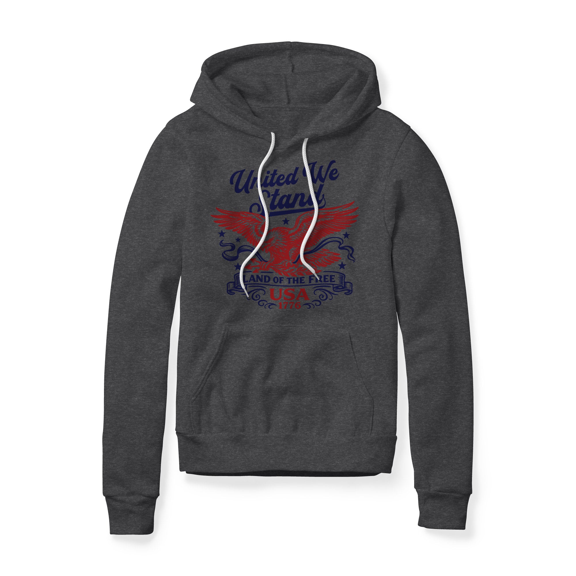 United We Stand Eagle Fleece Hoodie - Red
