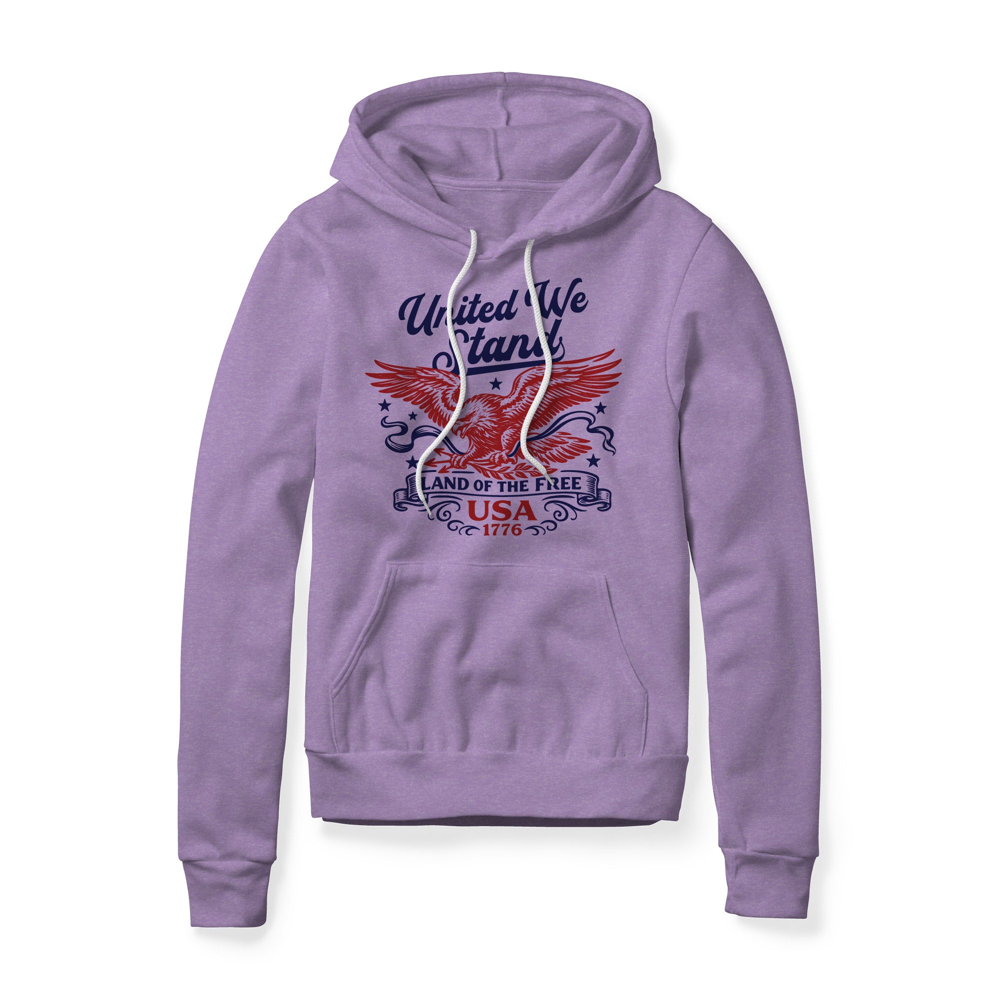 United We Stand Eagle Fleece Hoodie - Red