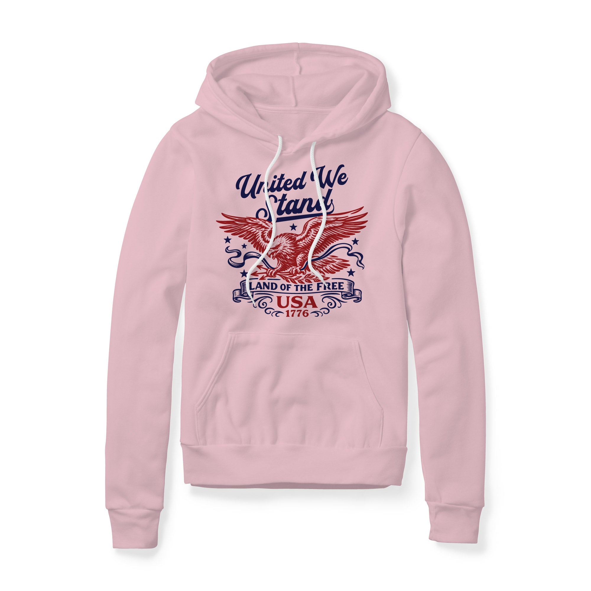 United We Stand Eagle Fleece Hoodie - Red