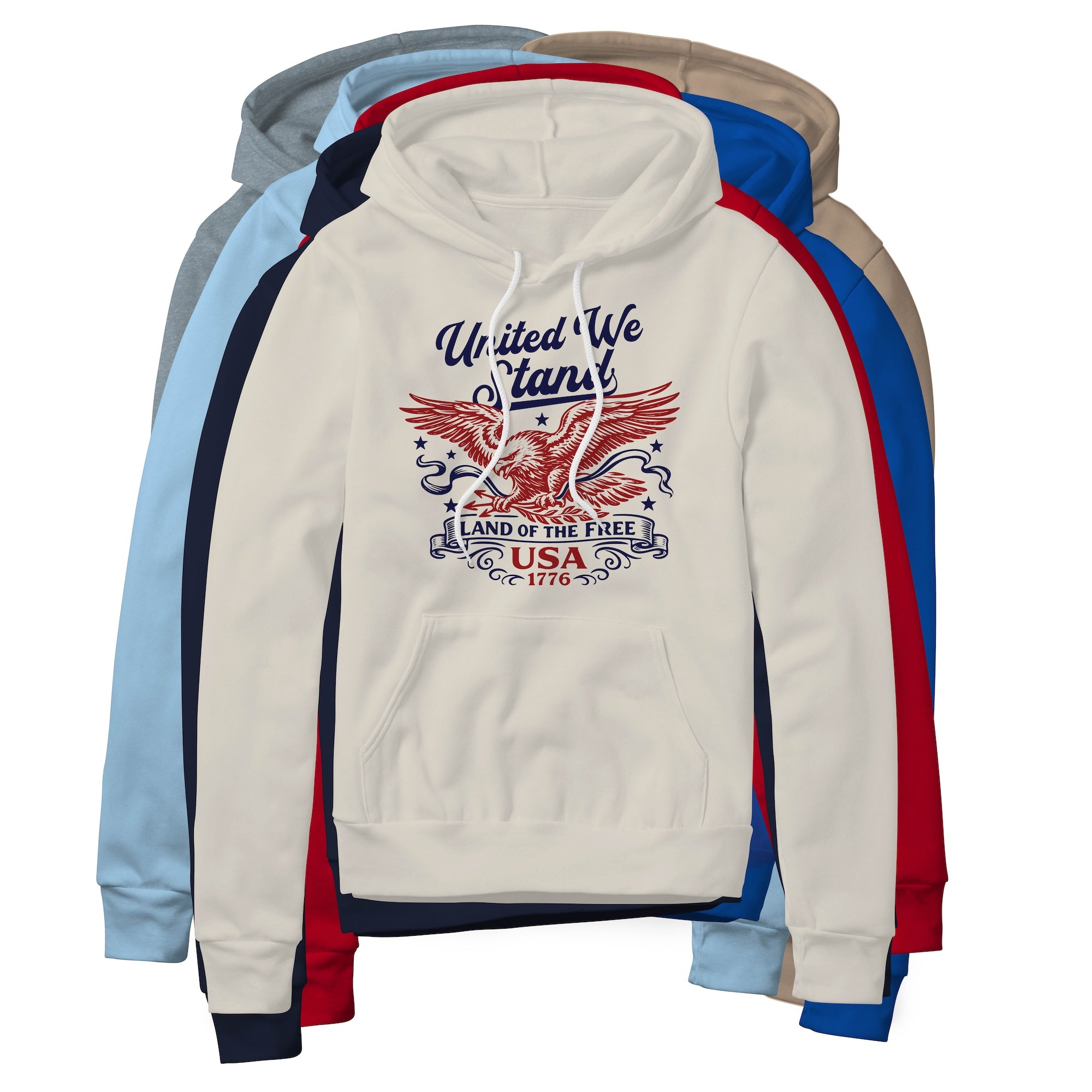 United We Stand Eagle Hoodie - Red | Ballistic Republic™