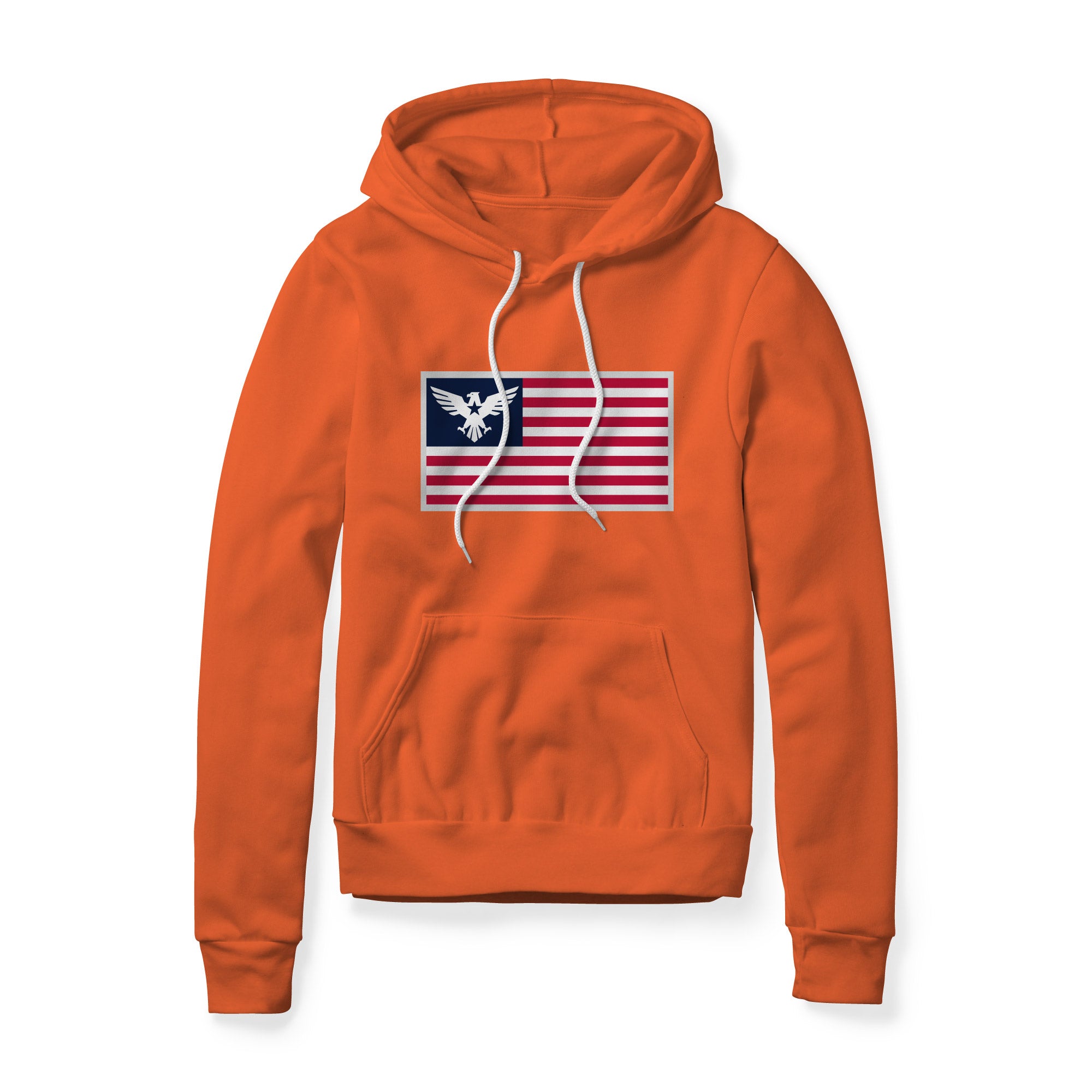 USA Flag Eagle Fleece Hoodie