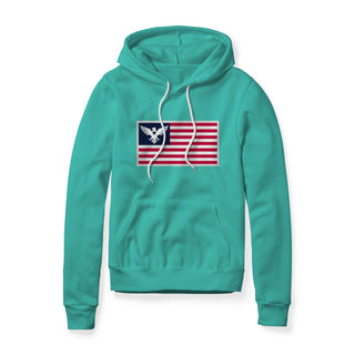 USA Flag Eagle Fleece Hoodie