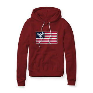 USA Flag Eagle Fleece Hoodie